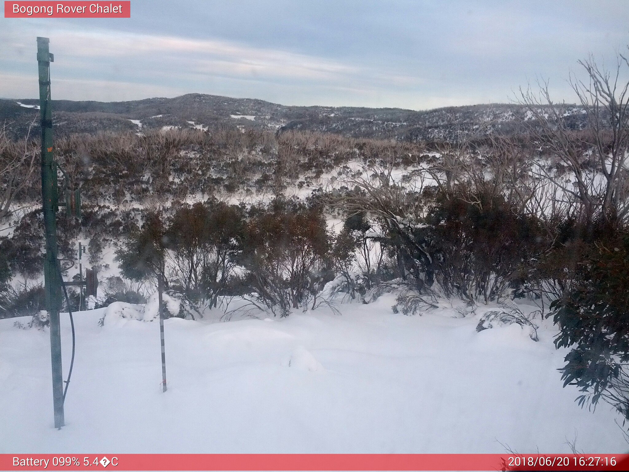 Bogong Web Cam 4:27pm Wednesday 20th of June 2018