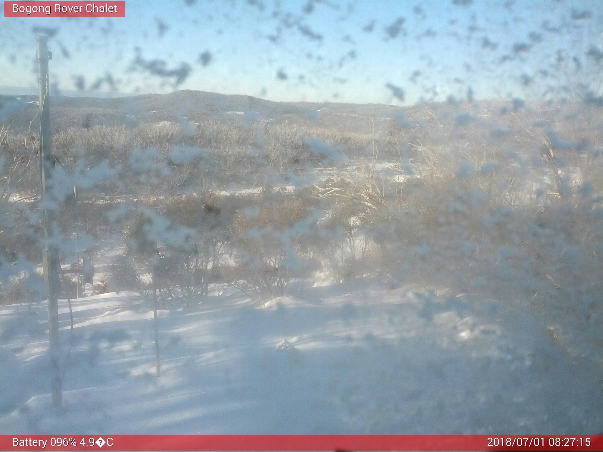 Bogong Web Cam 8:27am Sunday 1st of July 2018