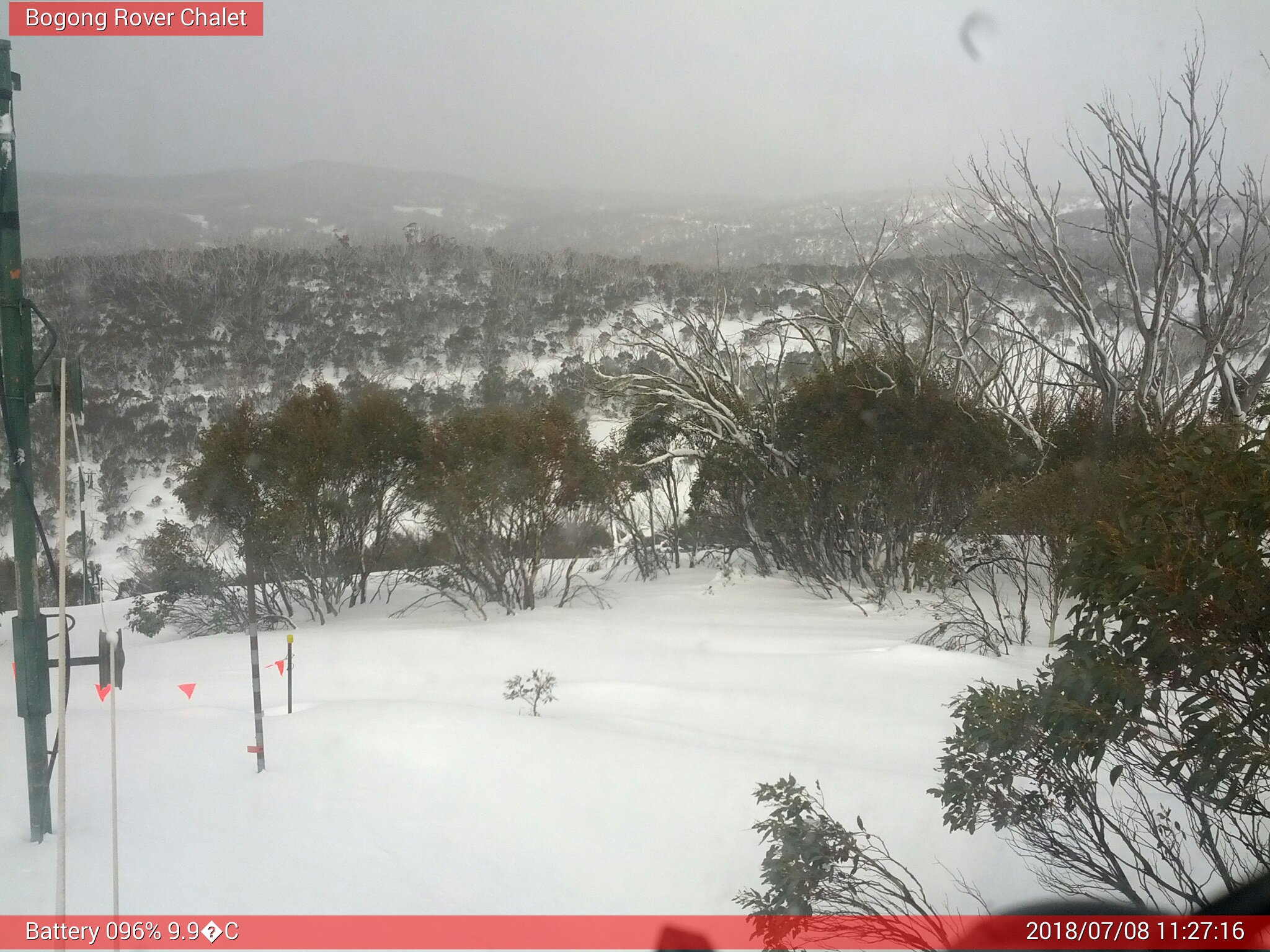 Bogong Web Cam 11:27am Sunday 8th of July 2018