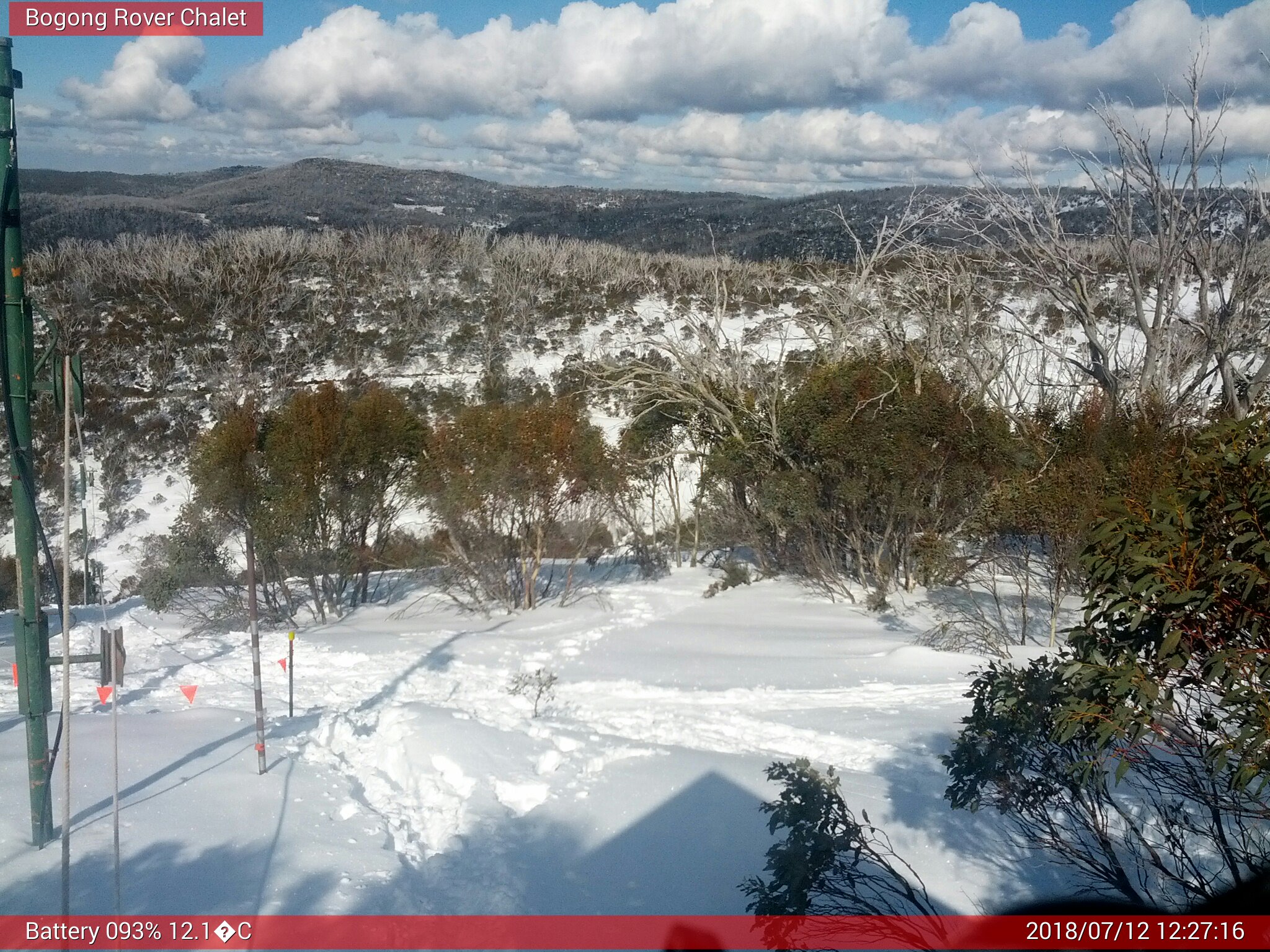 Bogong Web Cam 12:27pm Thursday 12th of July 2018