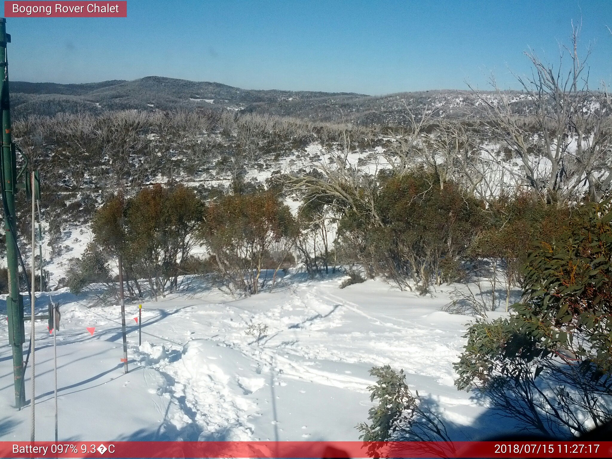 Bogong Web Cam 11:27am Sunday 15th of July 2018