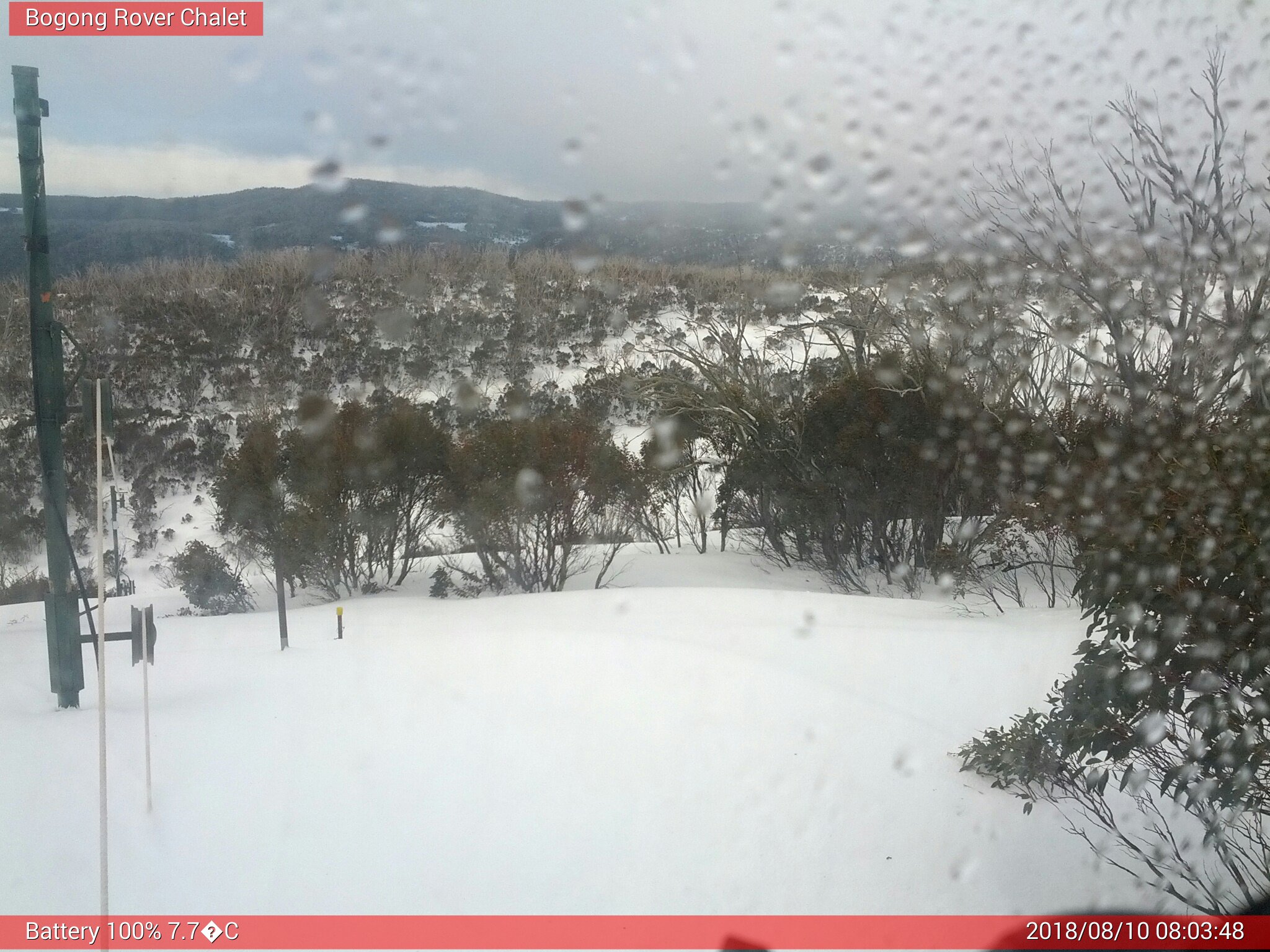 Bogong Web Cam 8:03am Friday 10th of August 2018