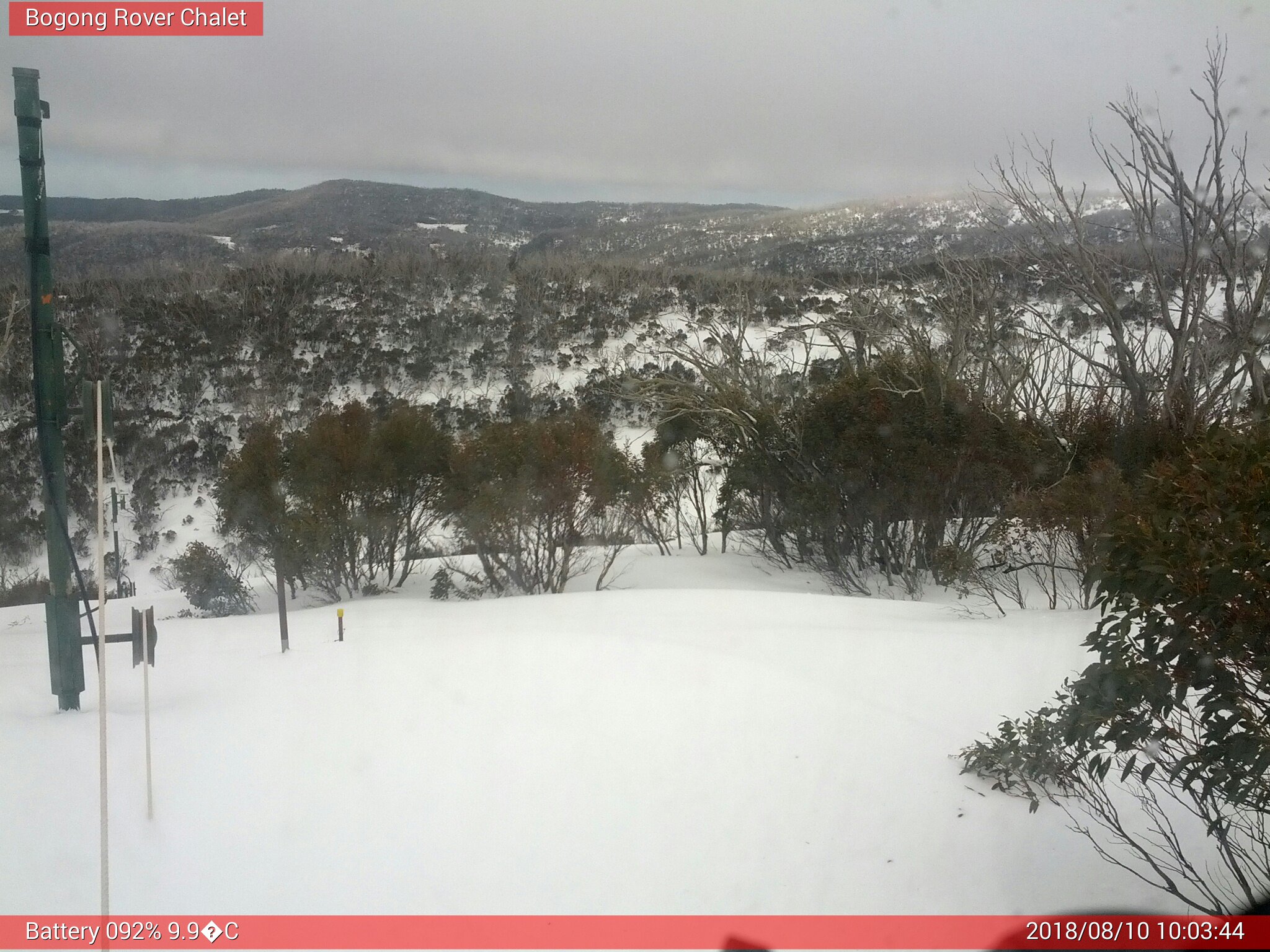 Bogong Web Cam 10:03am Friday 10th of August 2018