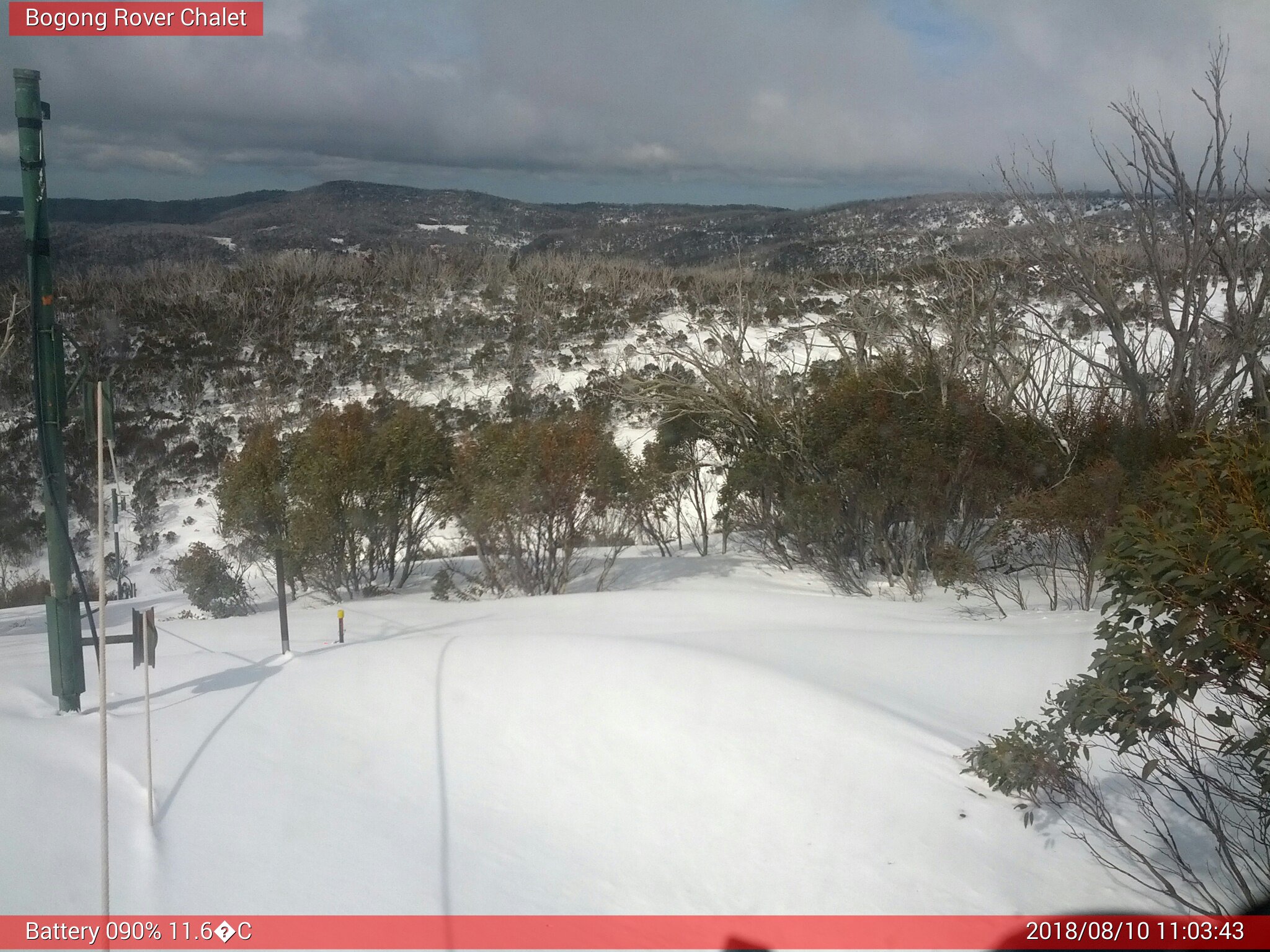 Bogong Web Cam 11:03am Friday 10th of August 2018