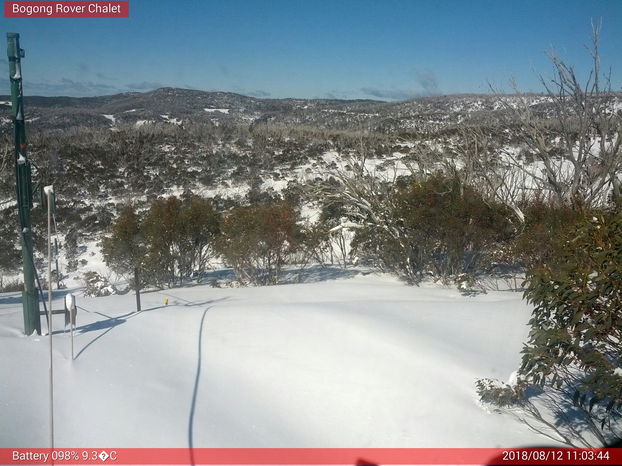 Bogong Web Cam 11:03am Sunday 12th of August 2018