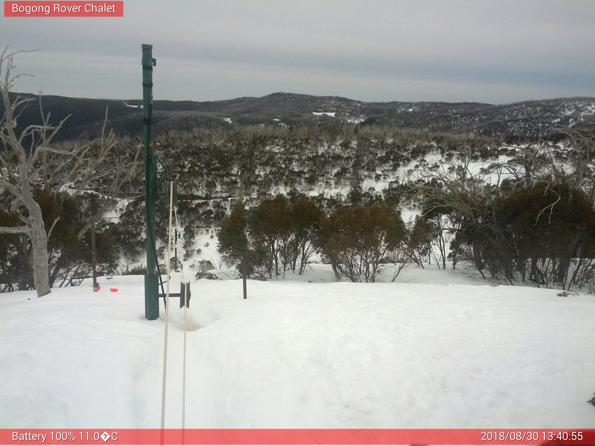 Bogong Web Cam 1:40pm Thursday 30th of August 2018