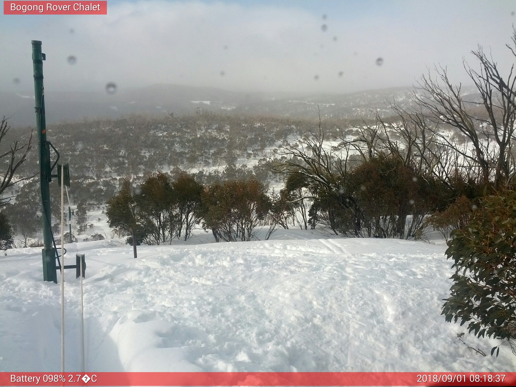 Bogong Web Cam 8:18am Saturday 1st of September 2018