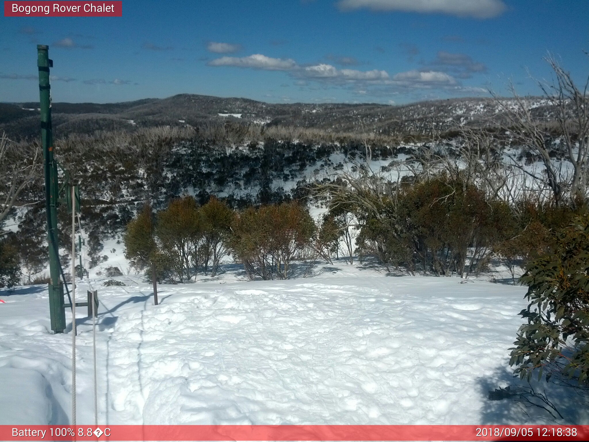 Bogong Web Cam 12:18pm Wednesday 5th of September 2018