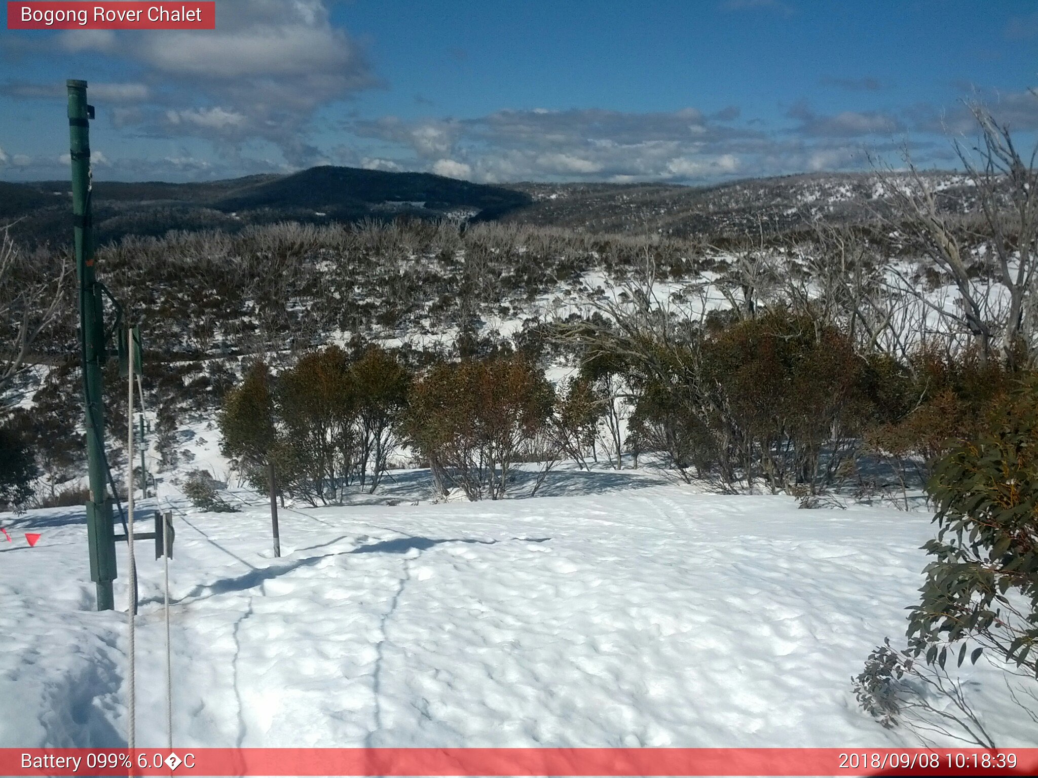 Bogong Web Cam 10:18am Saturday 8th of September 2018