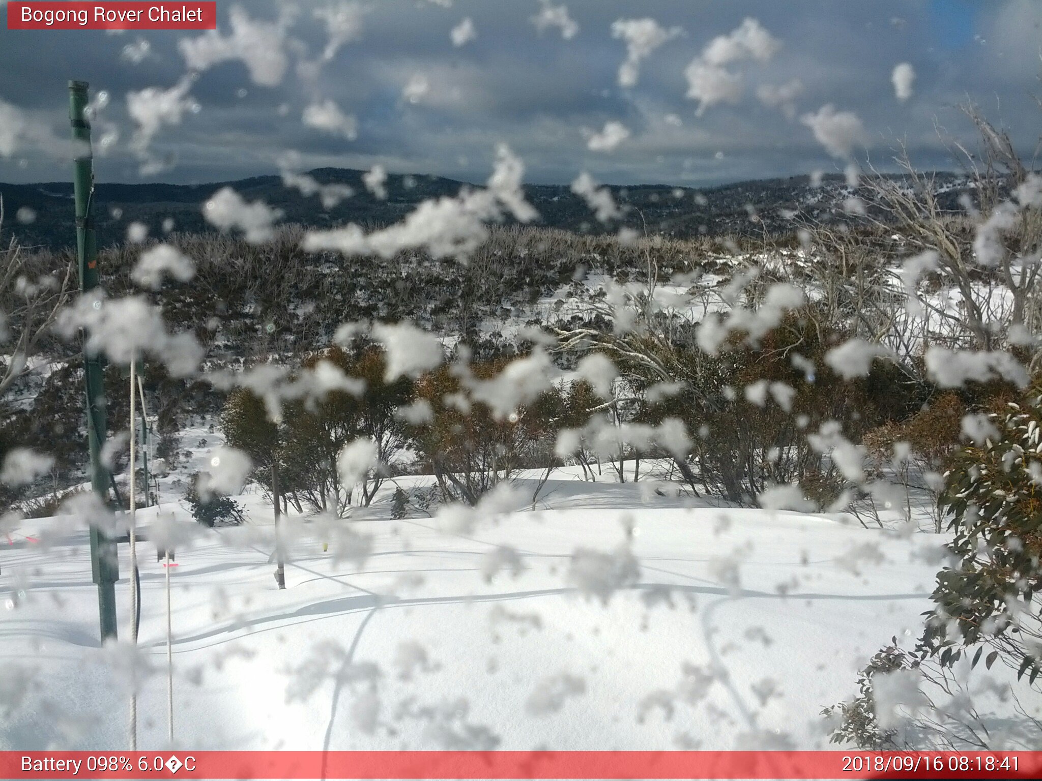 Bogong Web Cam 8:18am Sunday 16th of September 2018