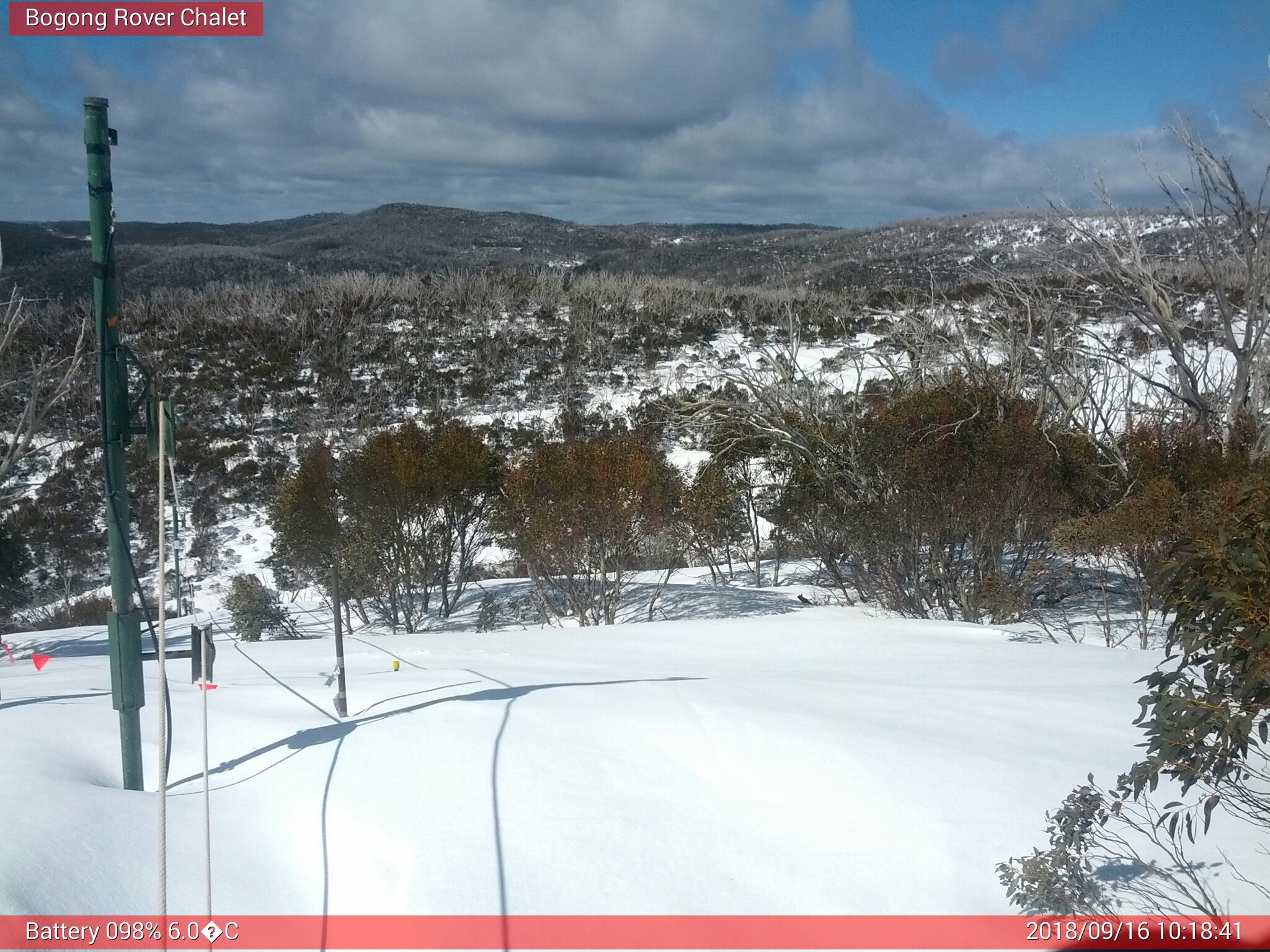 Bogong Web Cam 10:18am Sunday 16th of September 2018