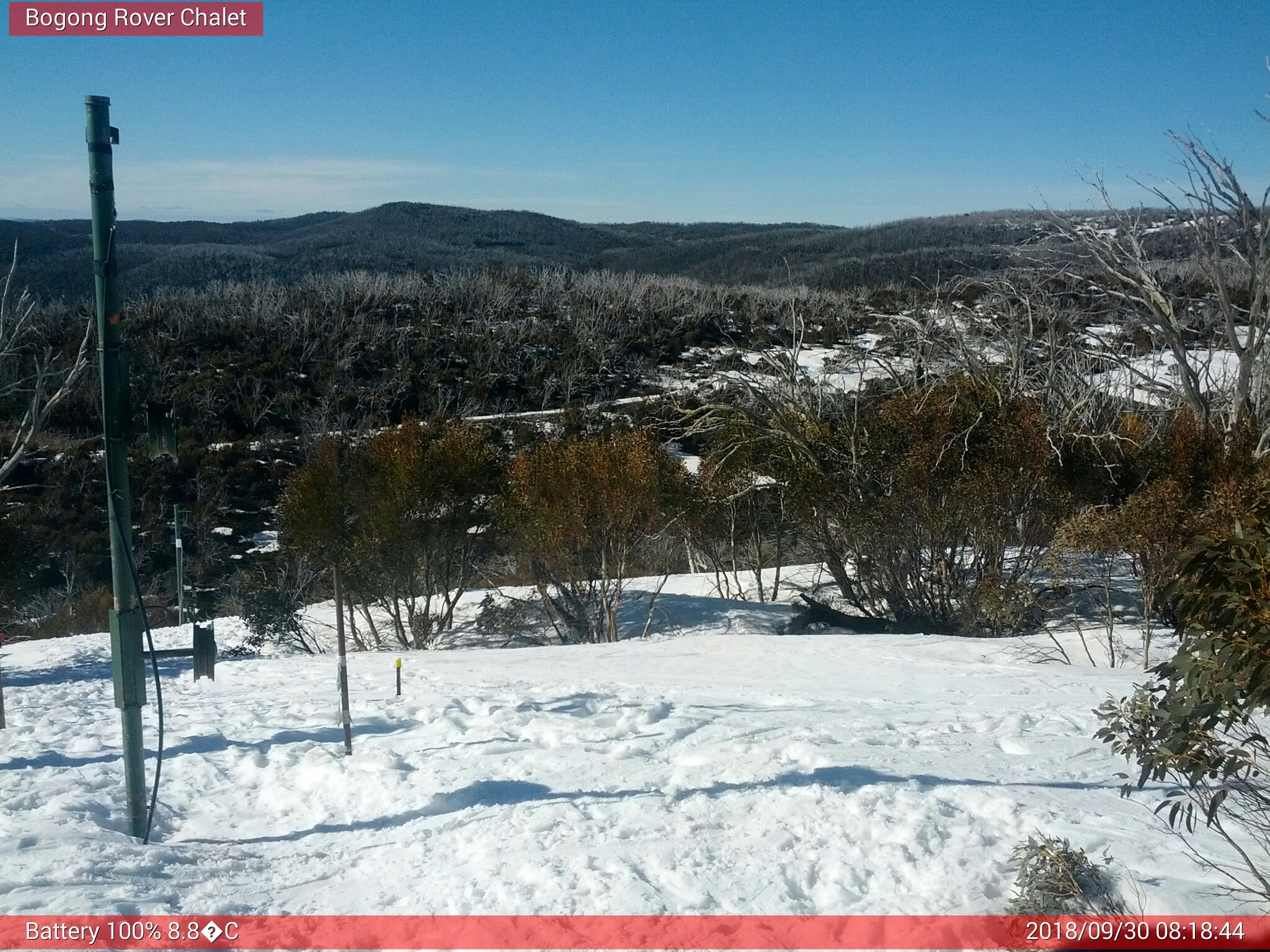 Bogong Web Cam 8:18am Sunday 30th of September 2018