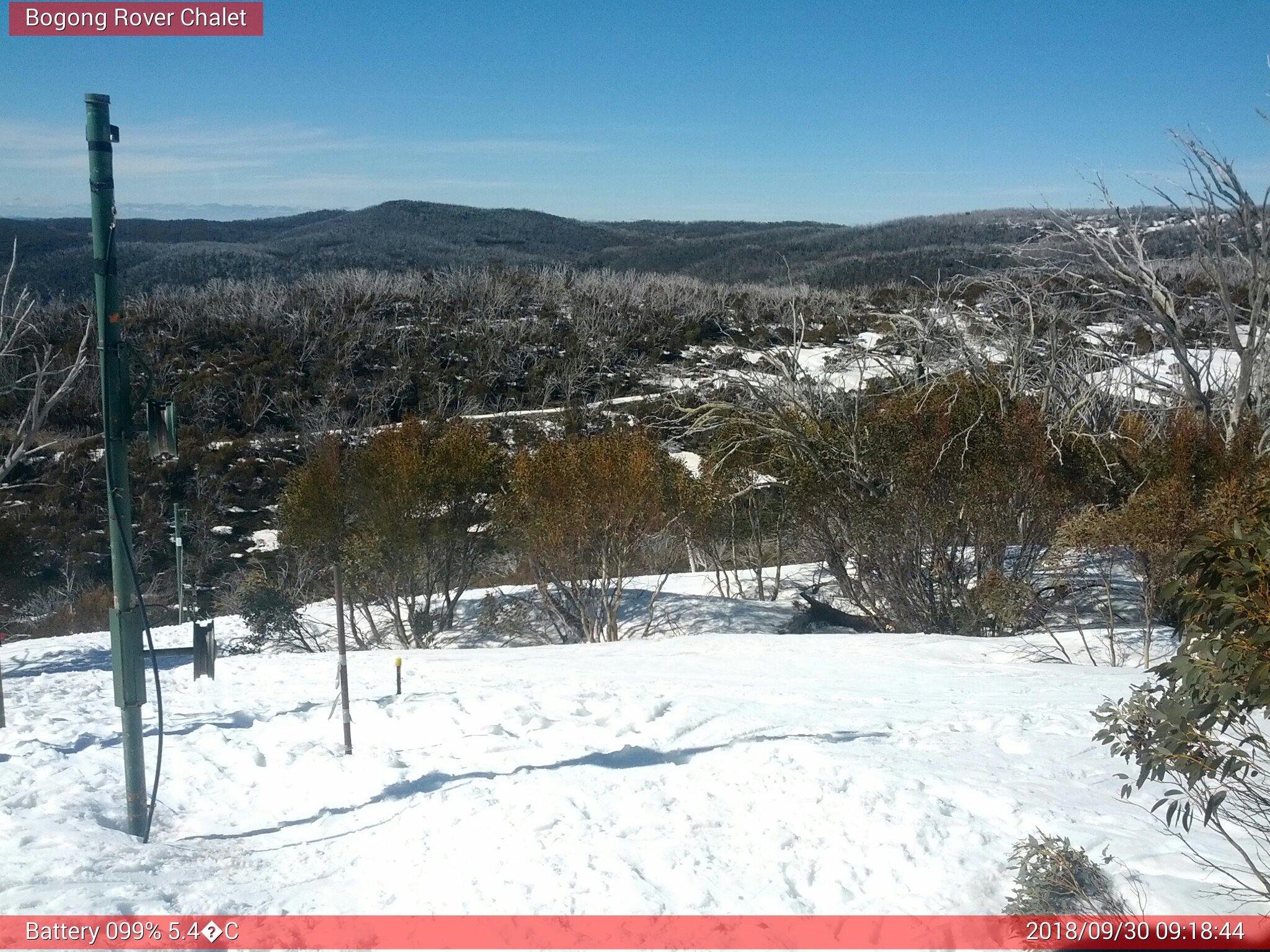 Bogong Web Cam 9:18am Sunday 30th of September 2018