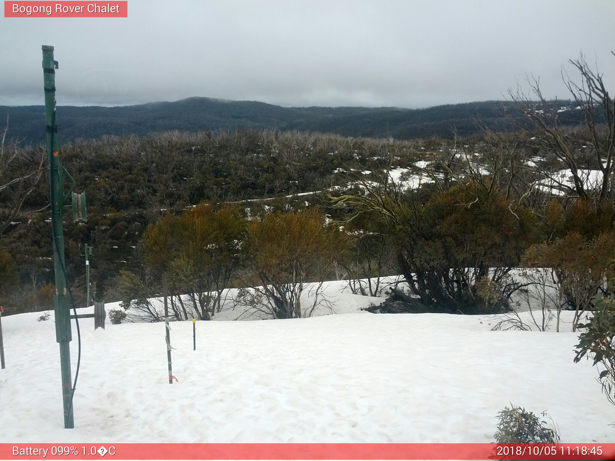 Bogong Web Cam 11:18am Friday 5th of October 2018