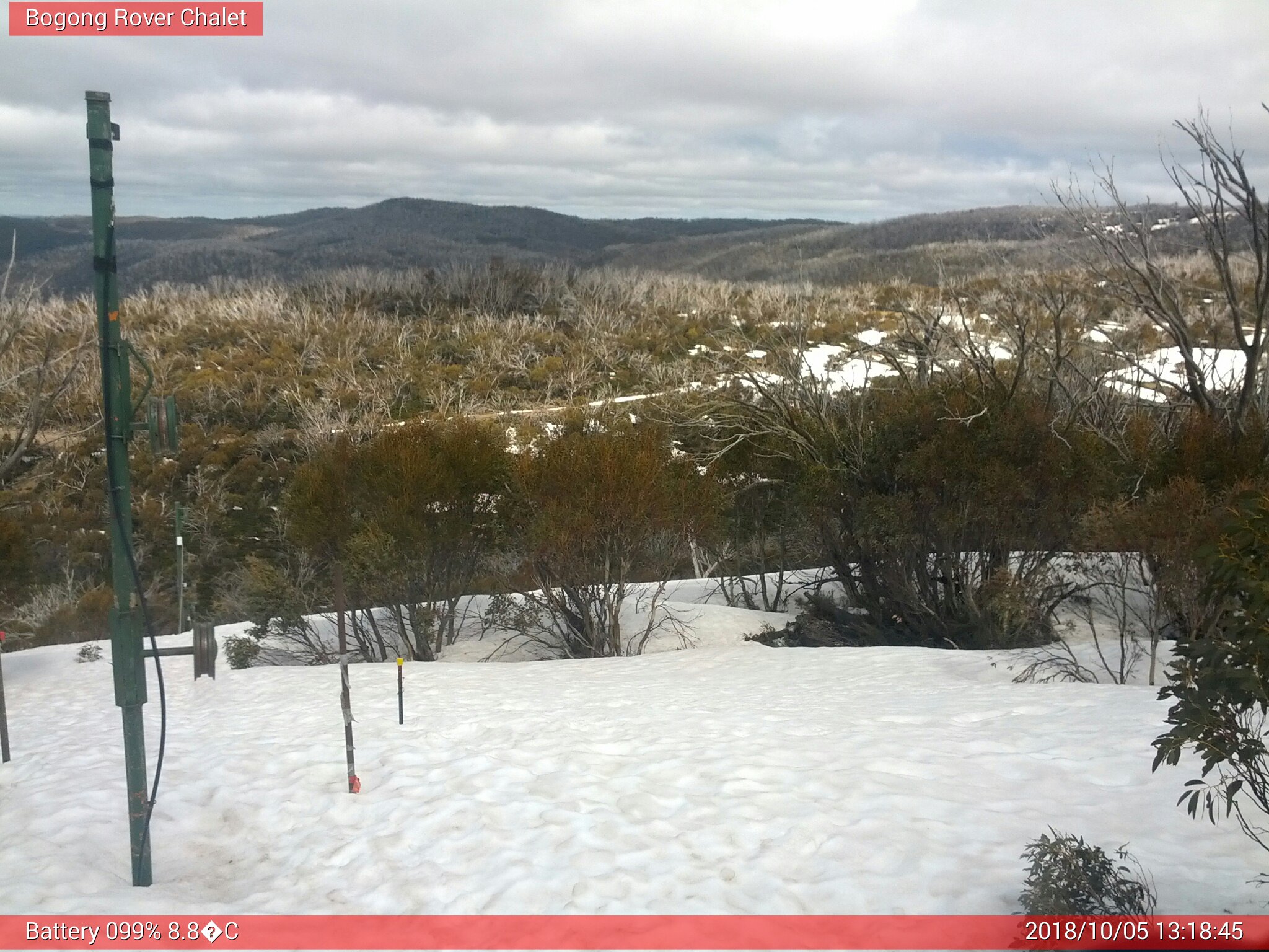 Bogong Web Cam 1:18pm Friday 5th of October 2018