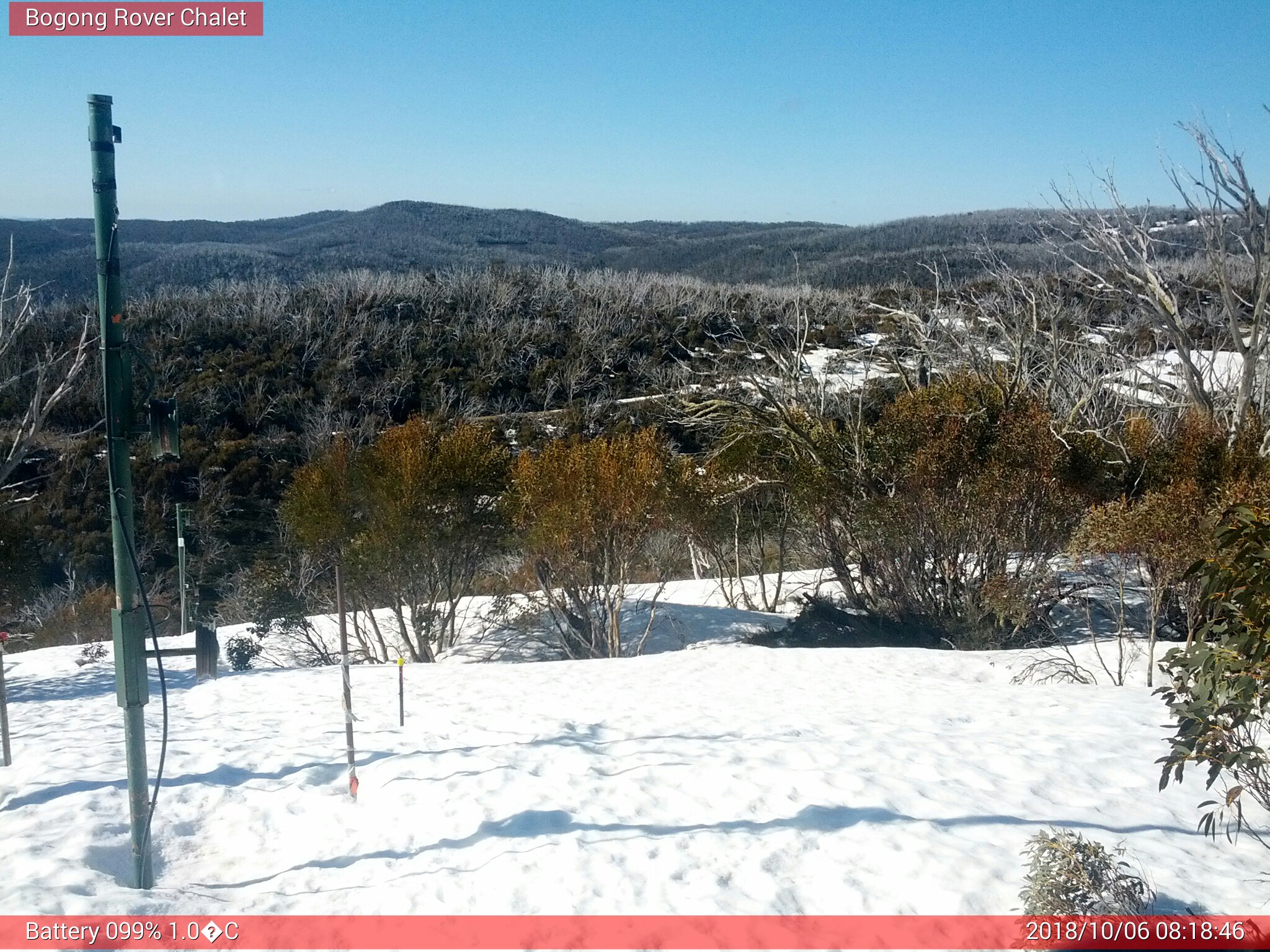 Bogong Web Cam 8:18am Saturday 6th of October 2018