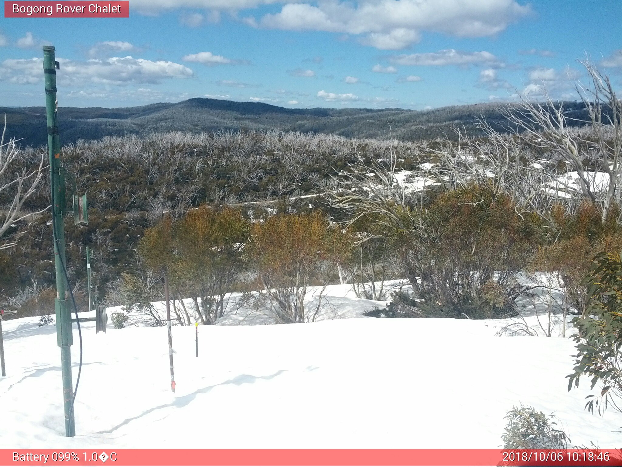 Bogong Web Cam 10:18am Saturday 6th of October 2018