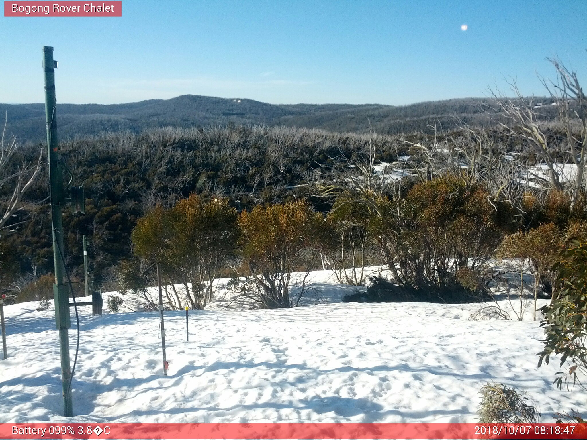 Bogong Web Cam 8:18am Sunday 7th of October 2018