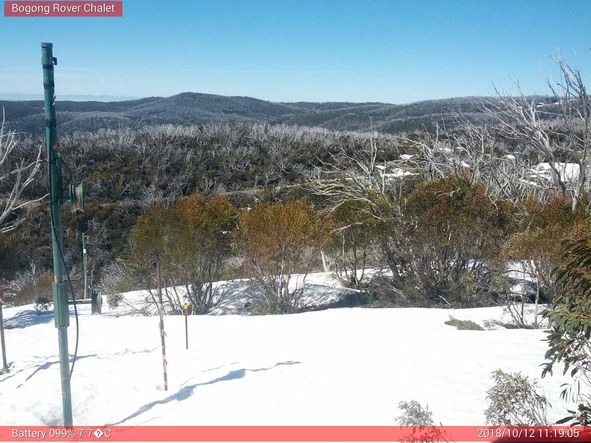 Bogong Web Cam 11:19am Friday 12th of October 2018