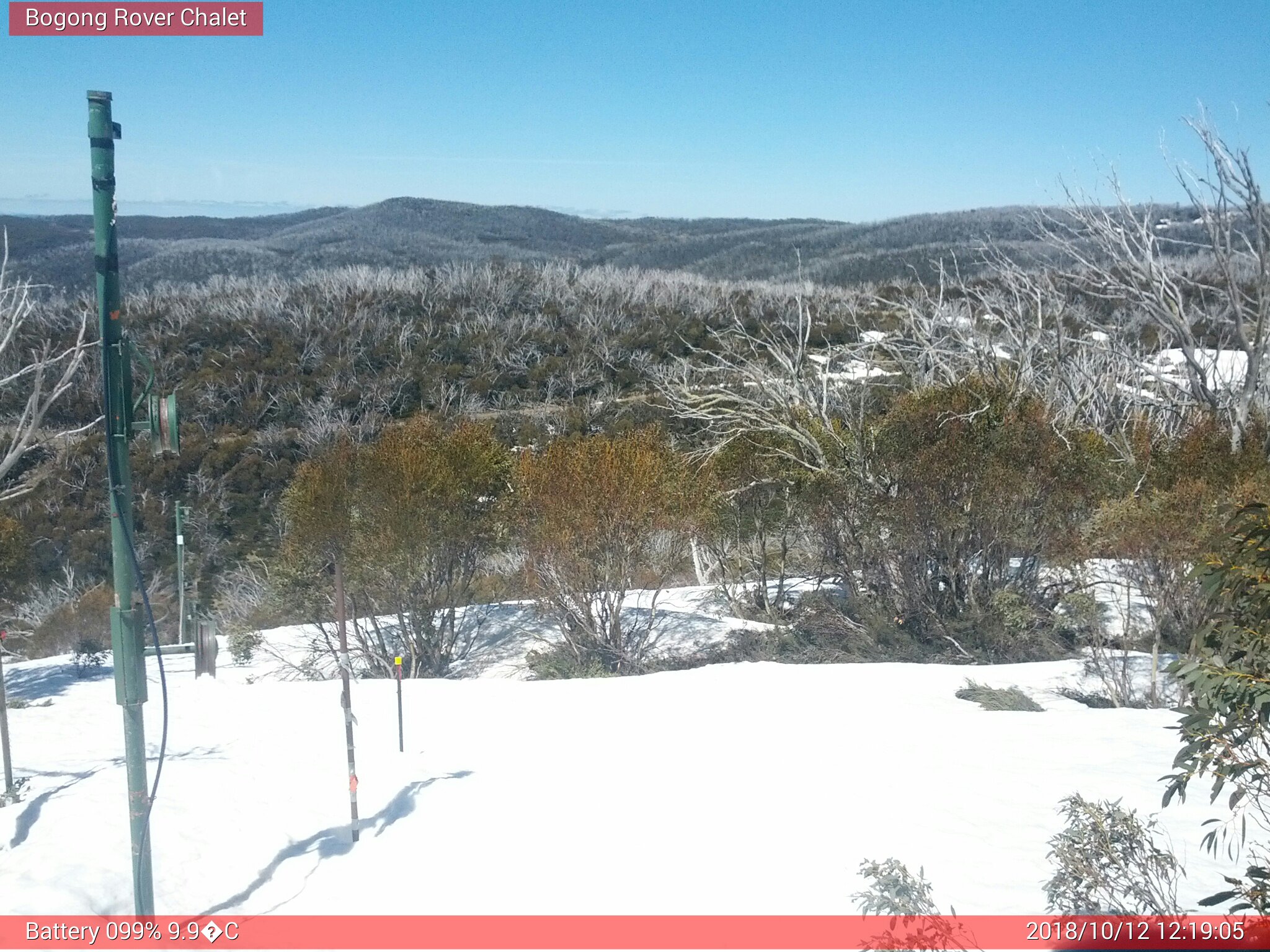 Bogong Web Cam 12:19pm Friday 12th of October 2018