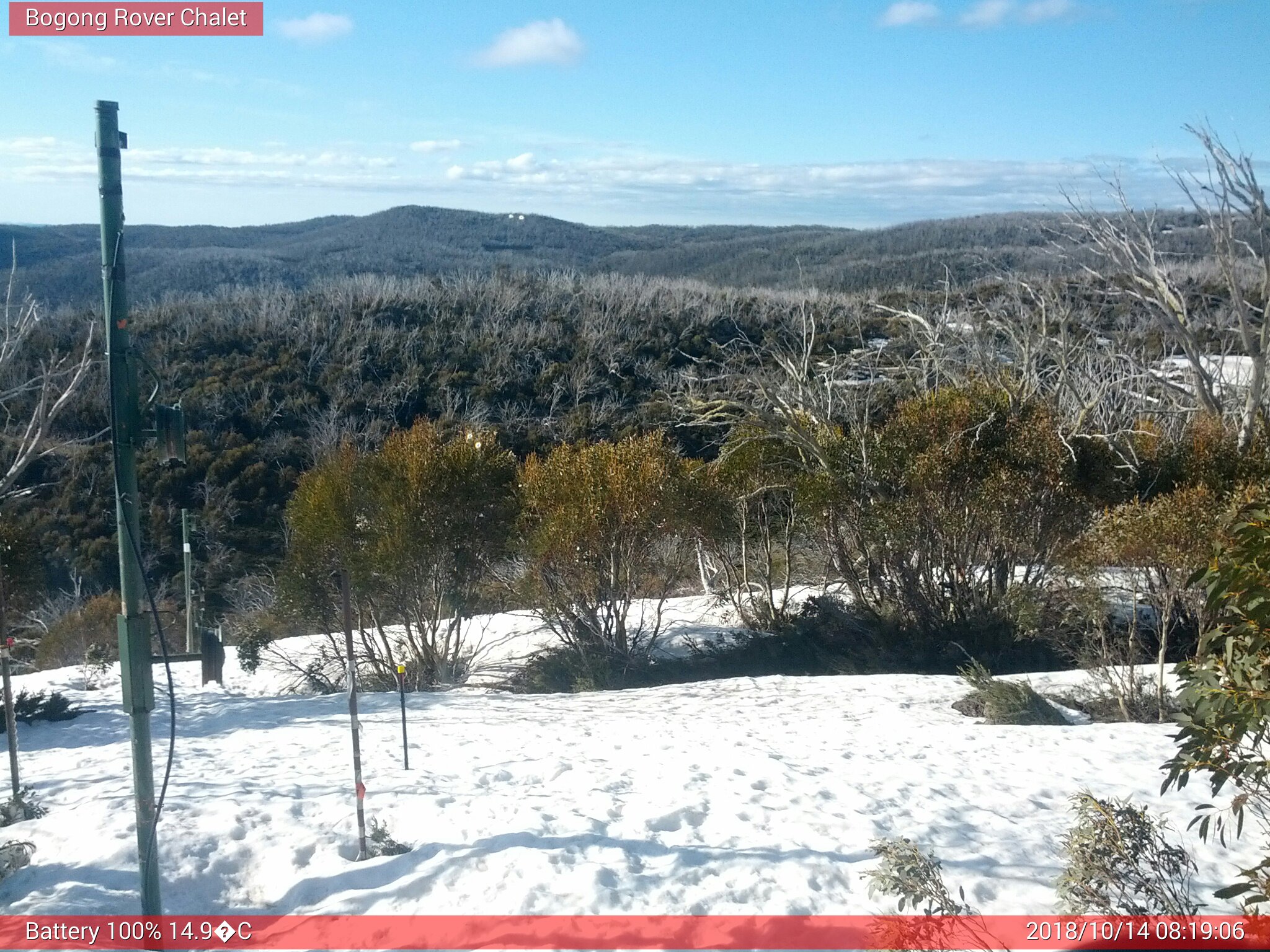 Bogong Web Cam 8:19am Sunday 14th of October 2018