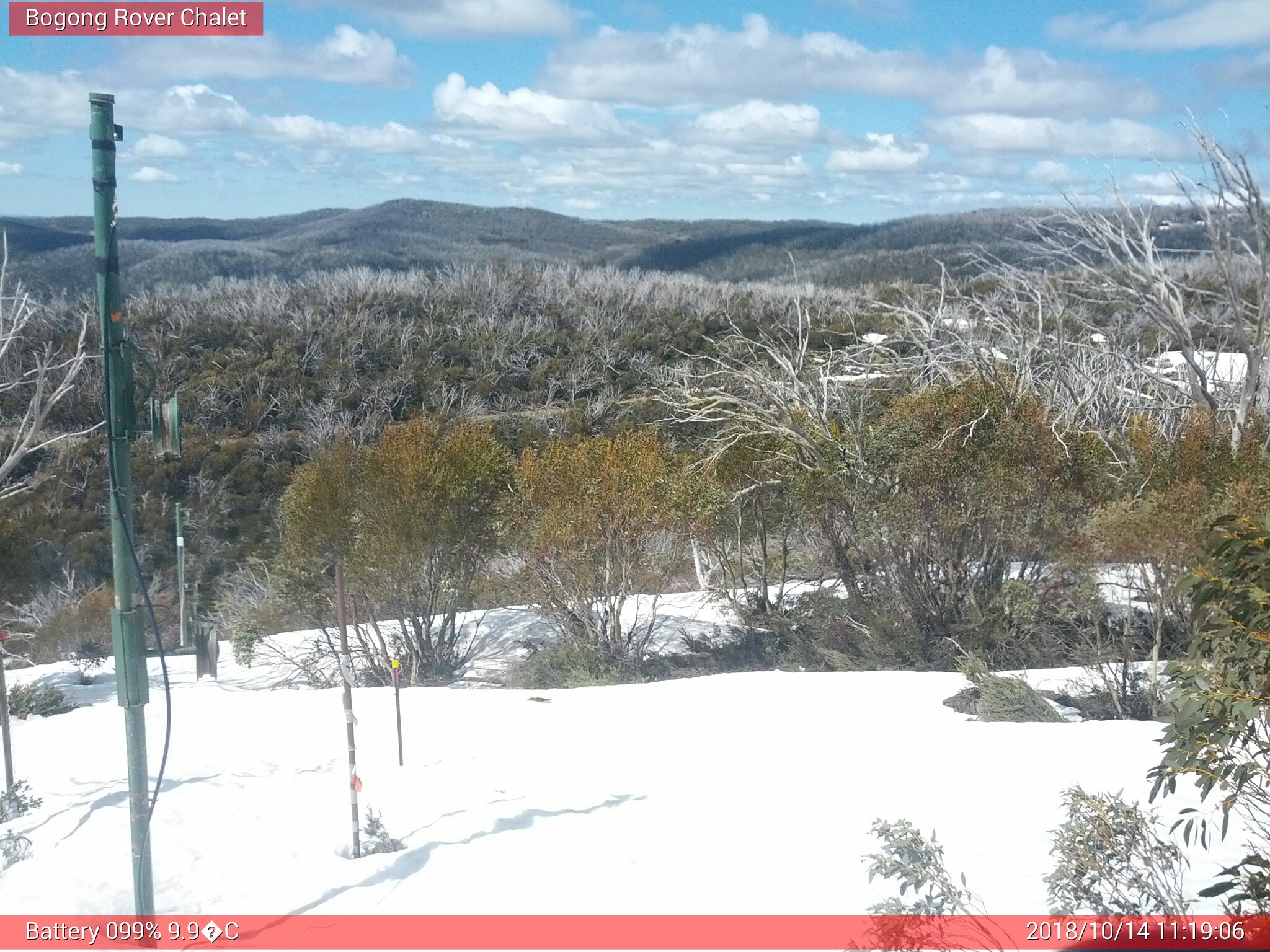 Bogong Web Cam 11:19am Sunday 14th of October 2018