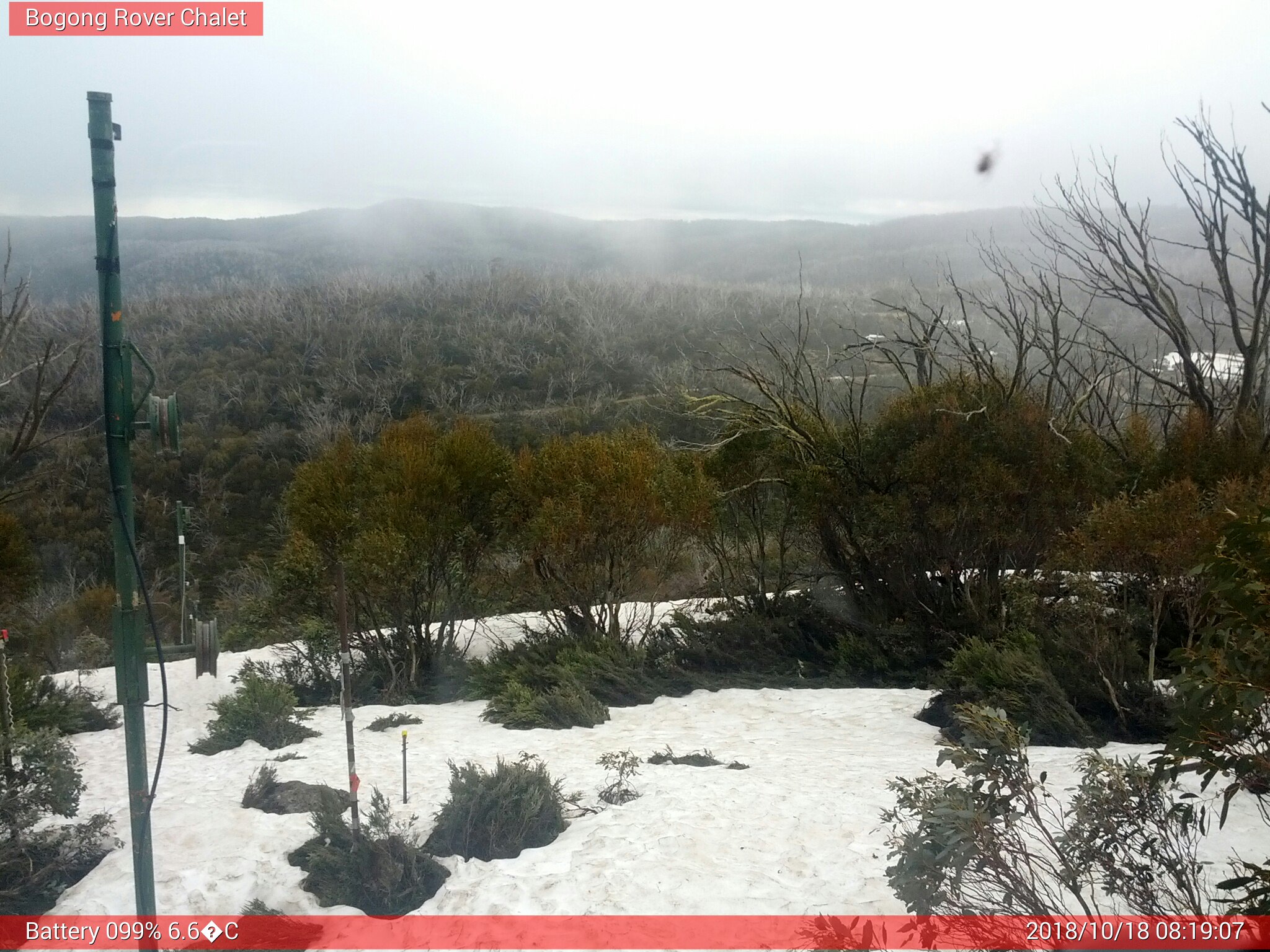 Bogong Web Cam 8:19am Thursday 18th of October 2018