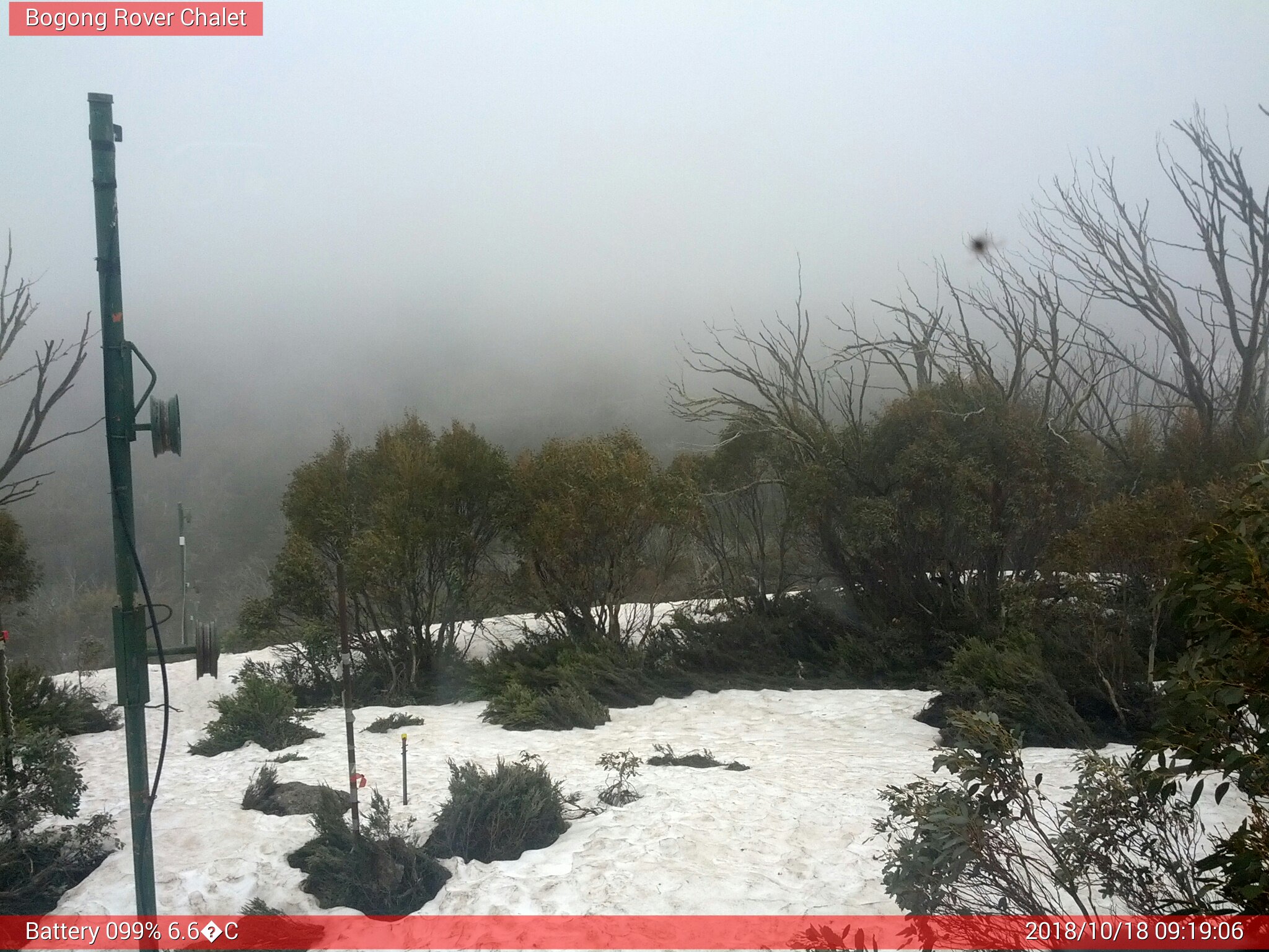 Bogong Web Cam 9:19am Thursday 18th of October 2018