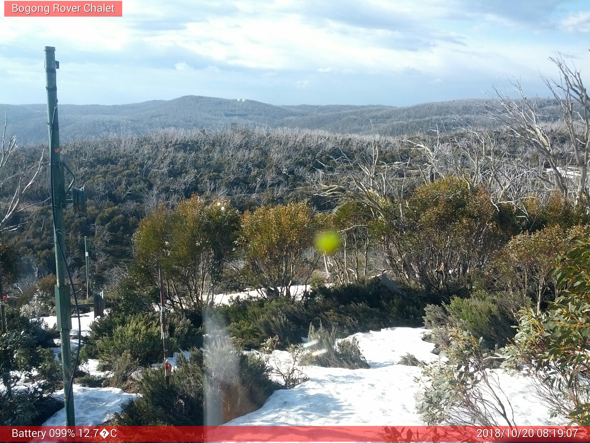 Bogong Web Cam 8:19am Saturday 20th of October 2018