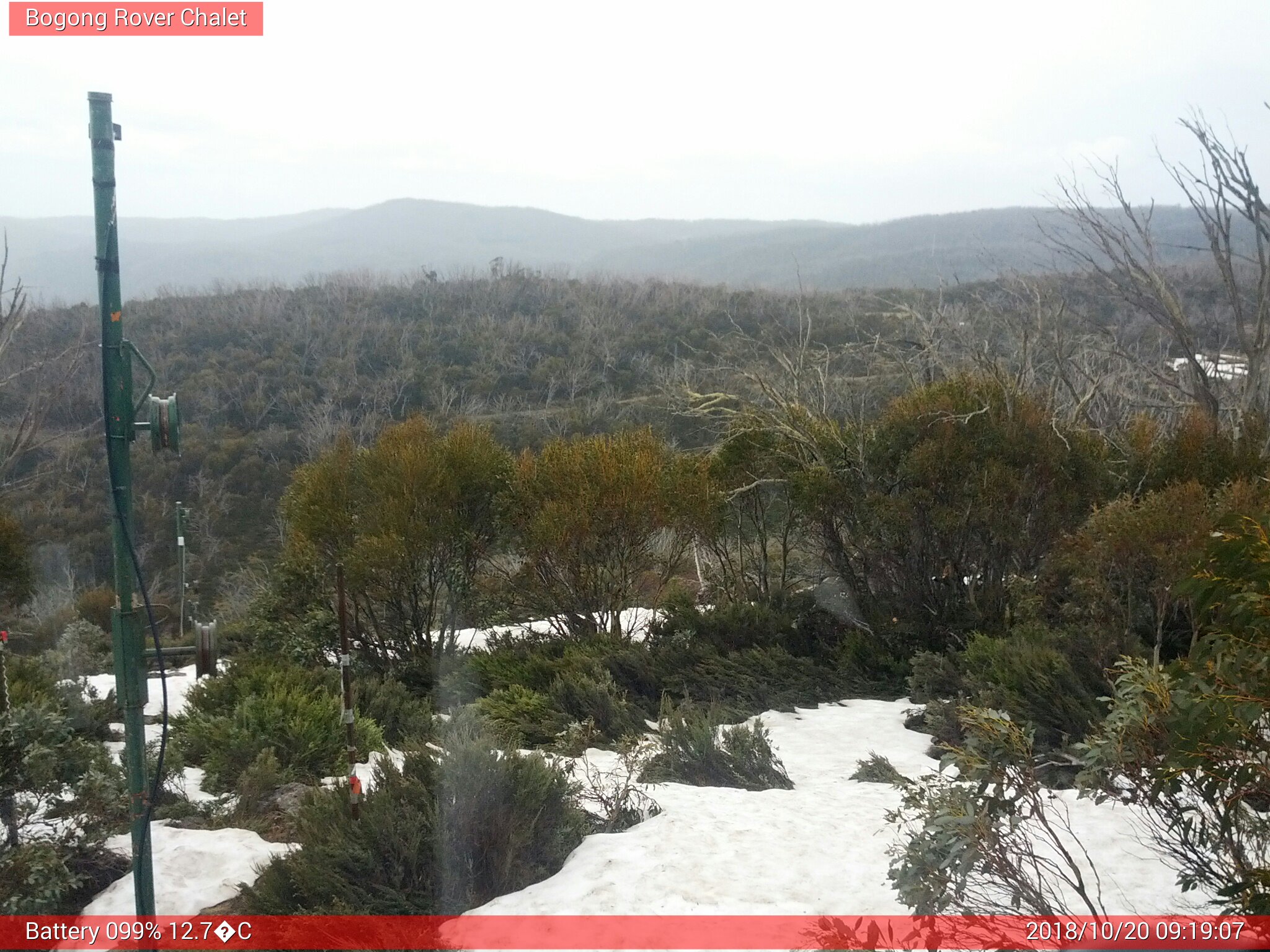 Bogong Web Cam 9:19am Saturday 20th of October 2018