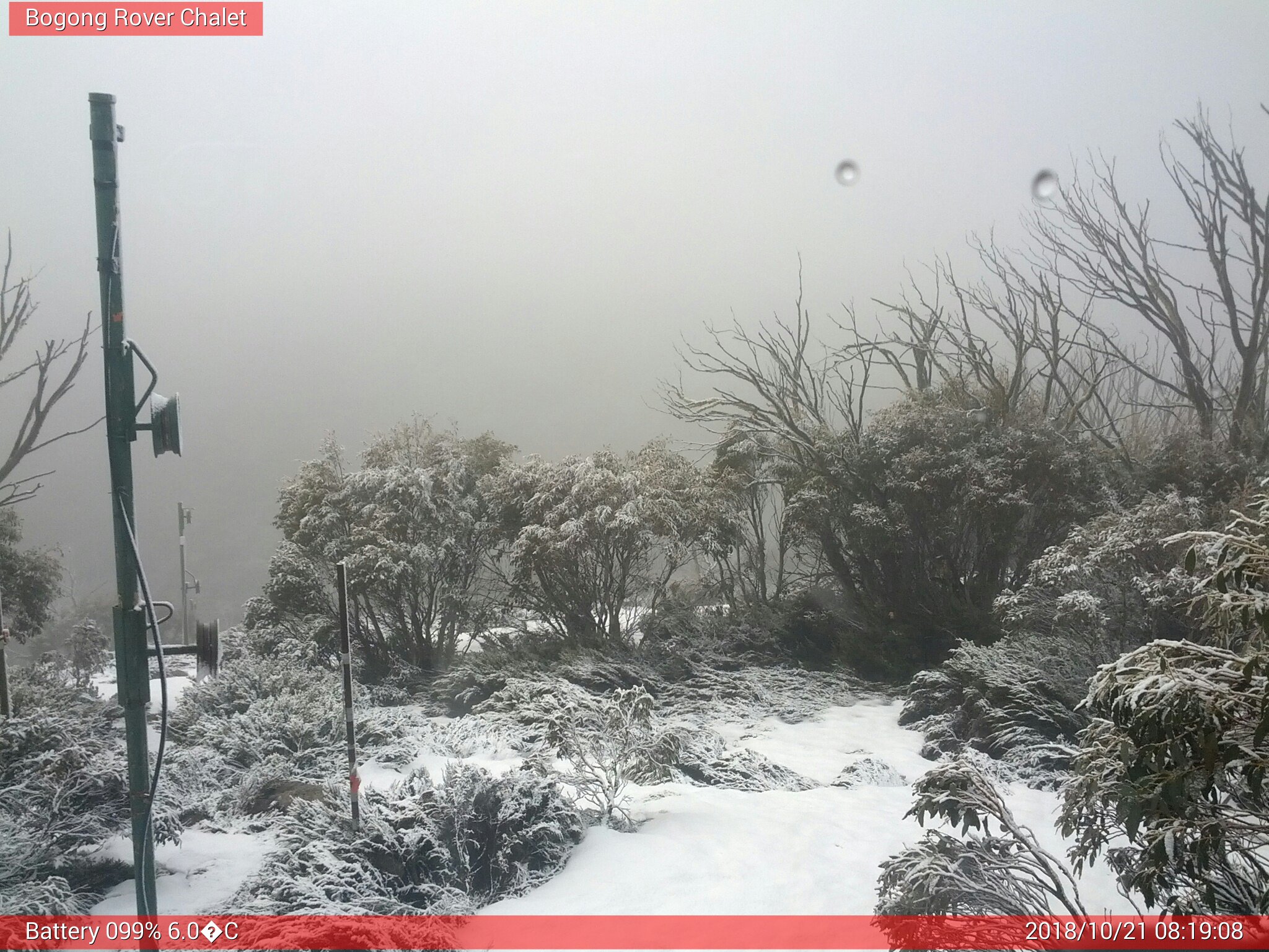 Bogong Web Cam 8:19am Sunday 21st of October 2018