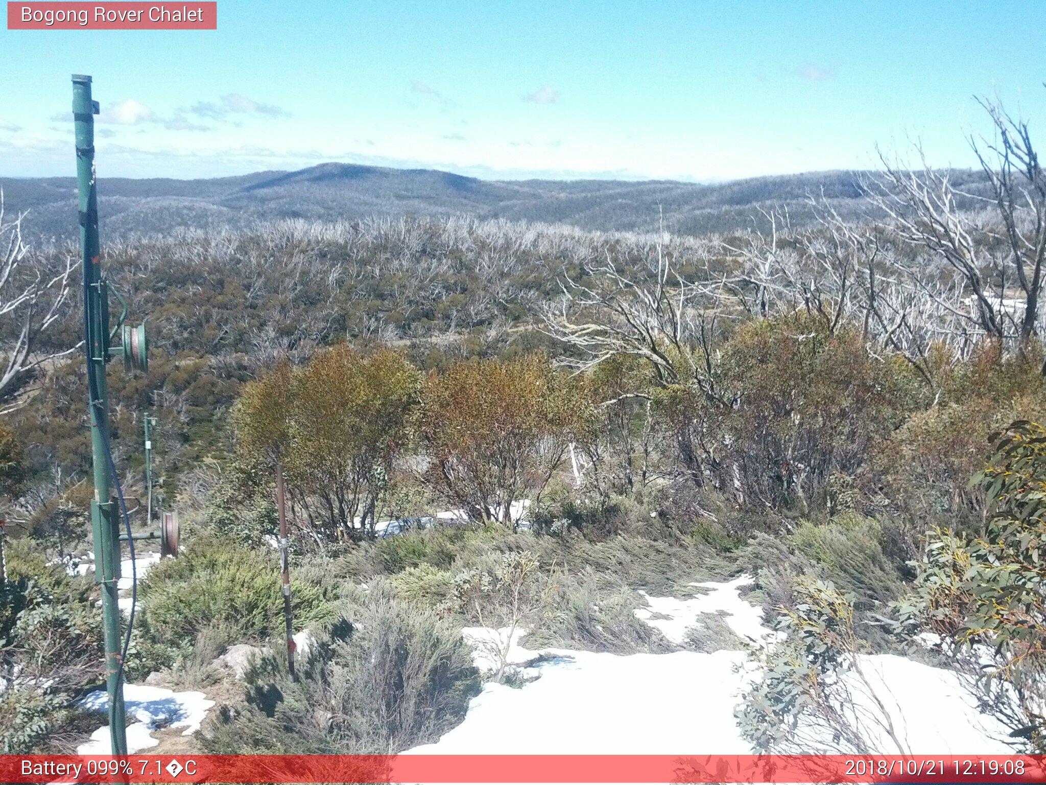 Bogong Web Cam 12:19pm Sunday 21st of October 2018