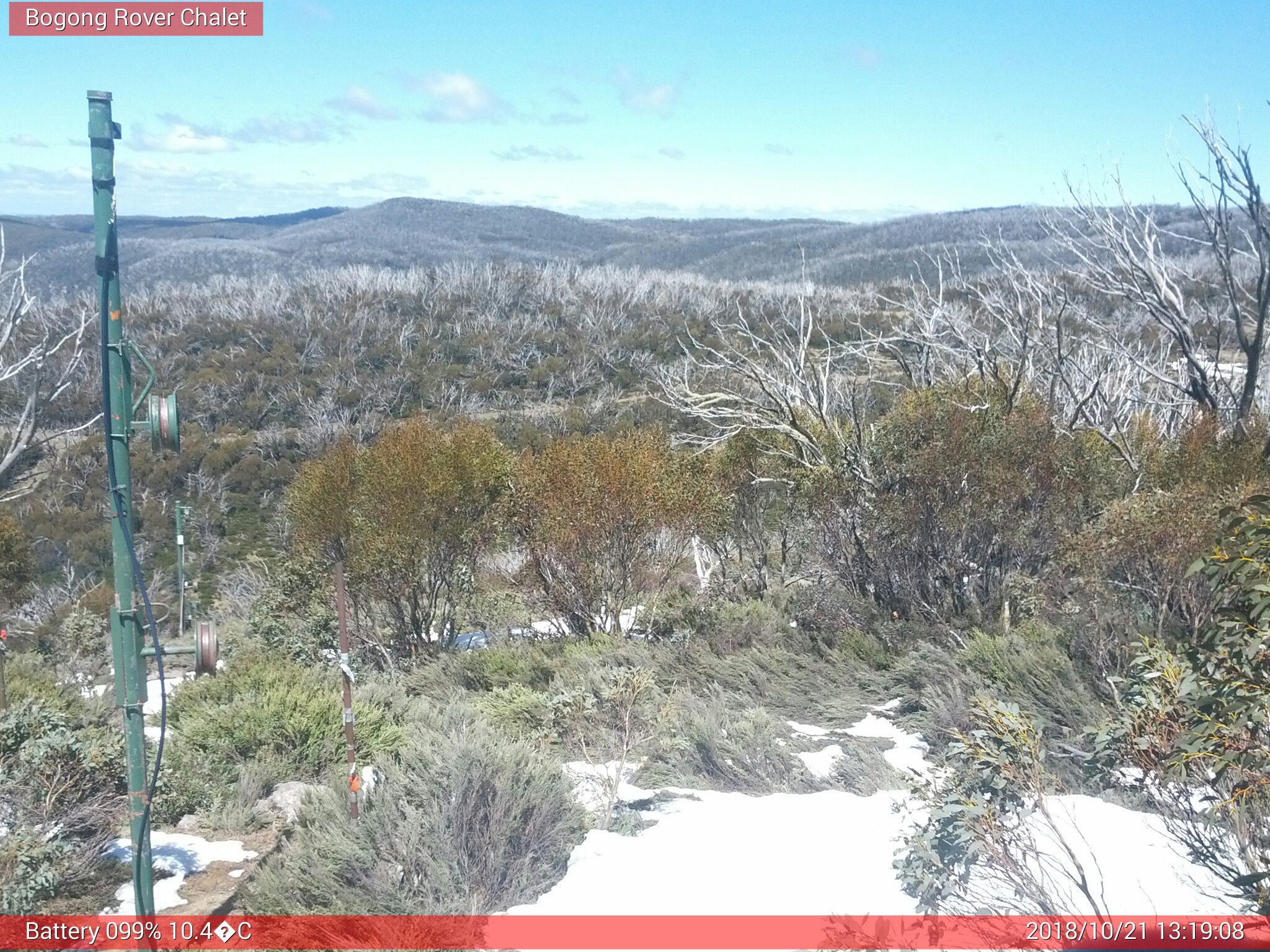 Bogong Web Cam 1:19pm Sunday 21st of October 2018