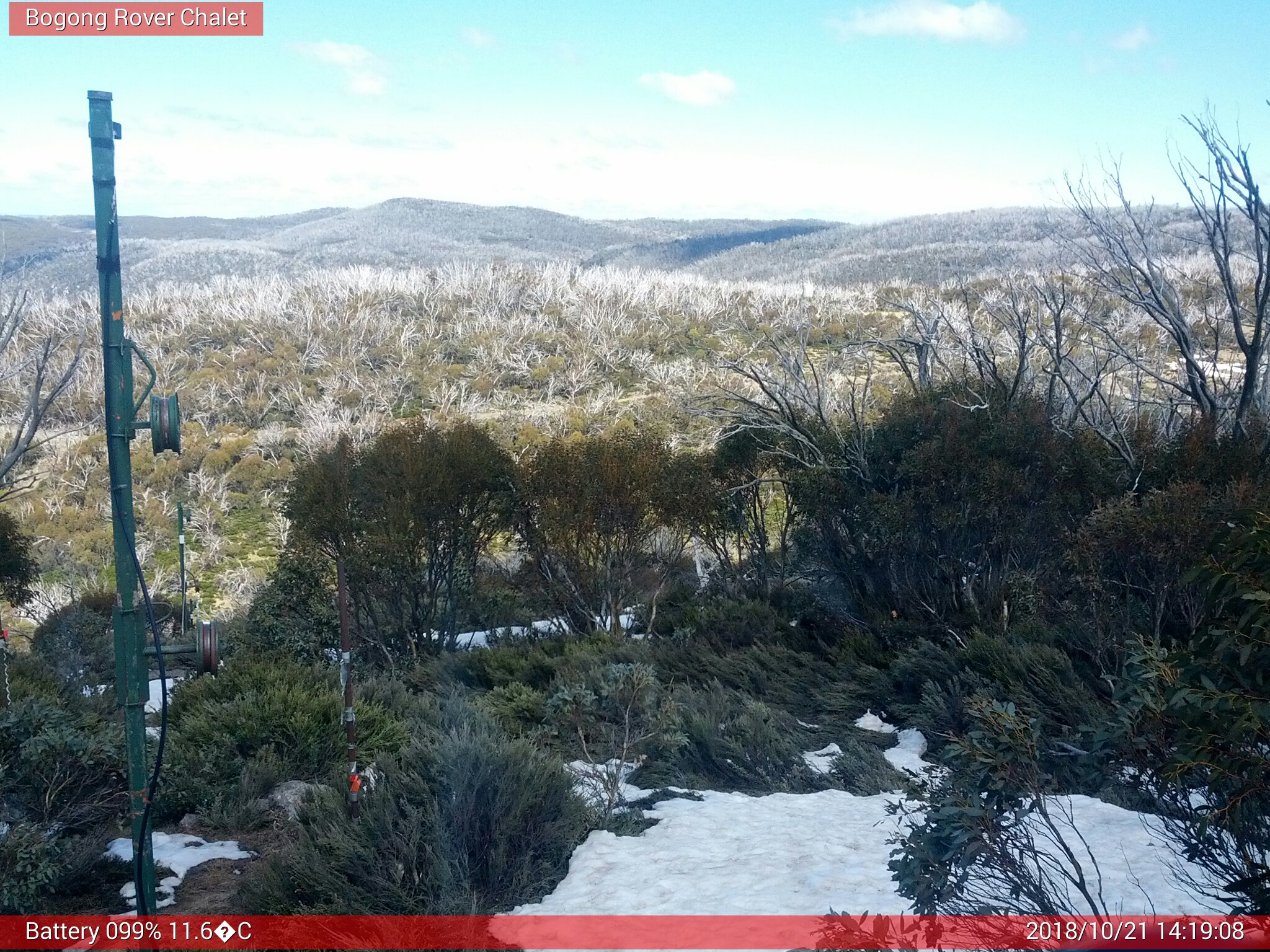 Bogong Web Cam 2:19pm Sunday 21st of October 2018