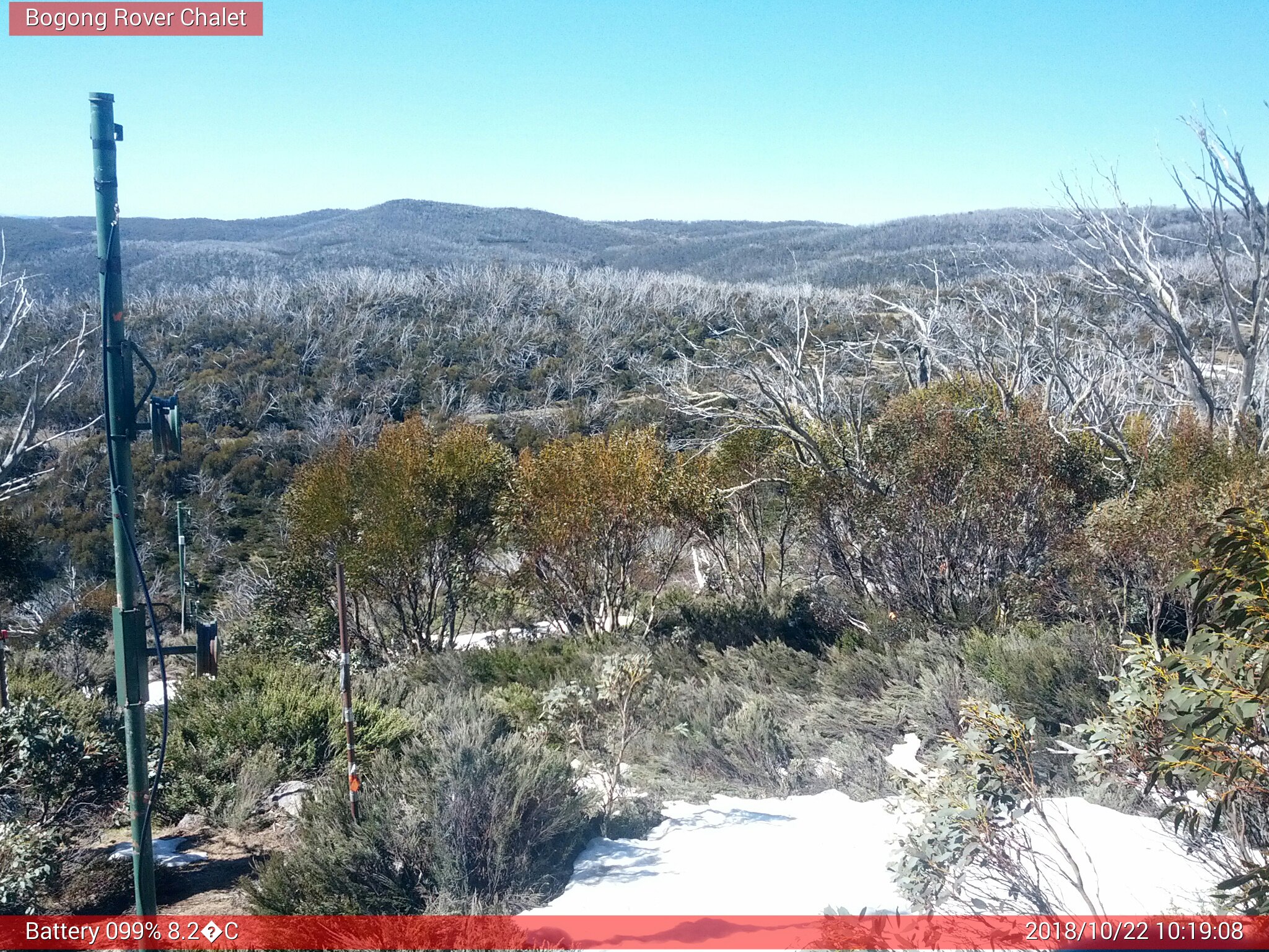 Bogong Web Cam 10:19am Monday 22nd of October 2018