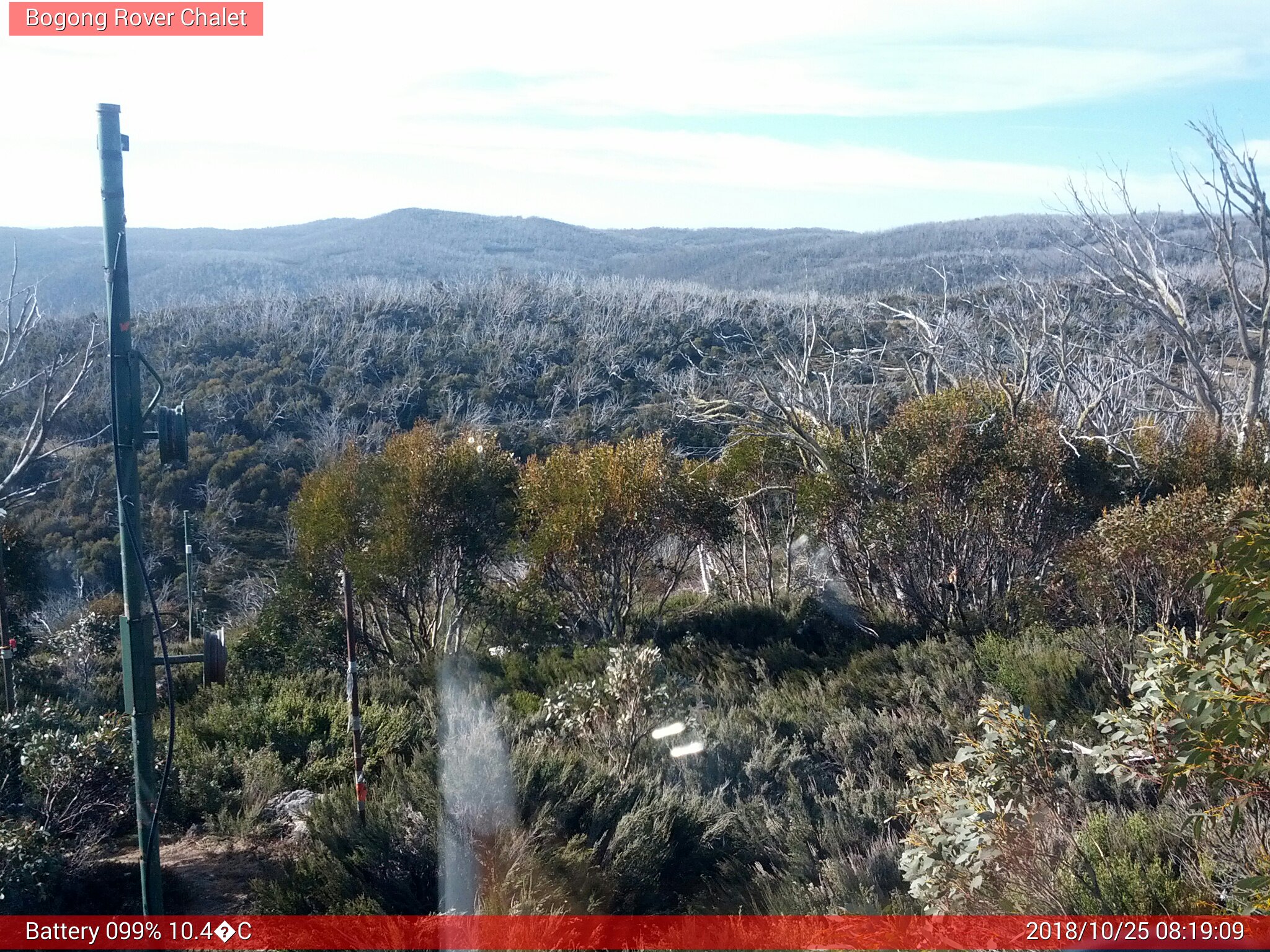 Bogong Web Cam 8:19am Thursday 25th of October 2018