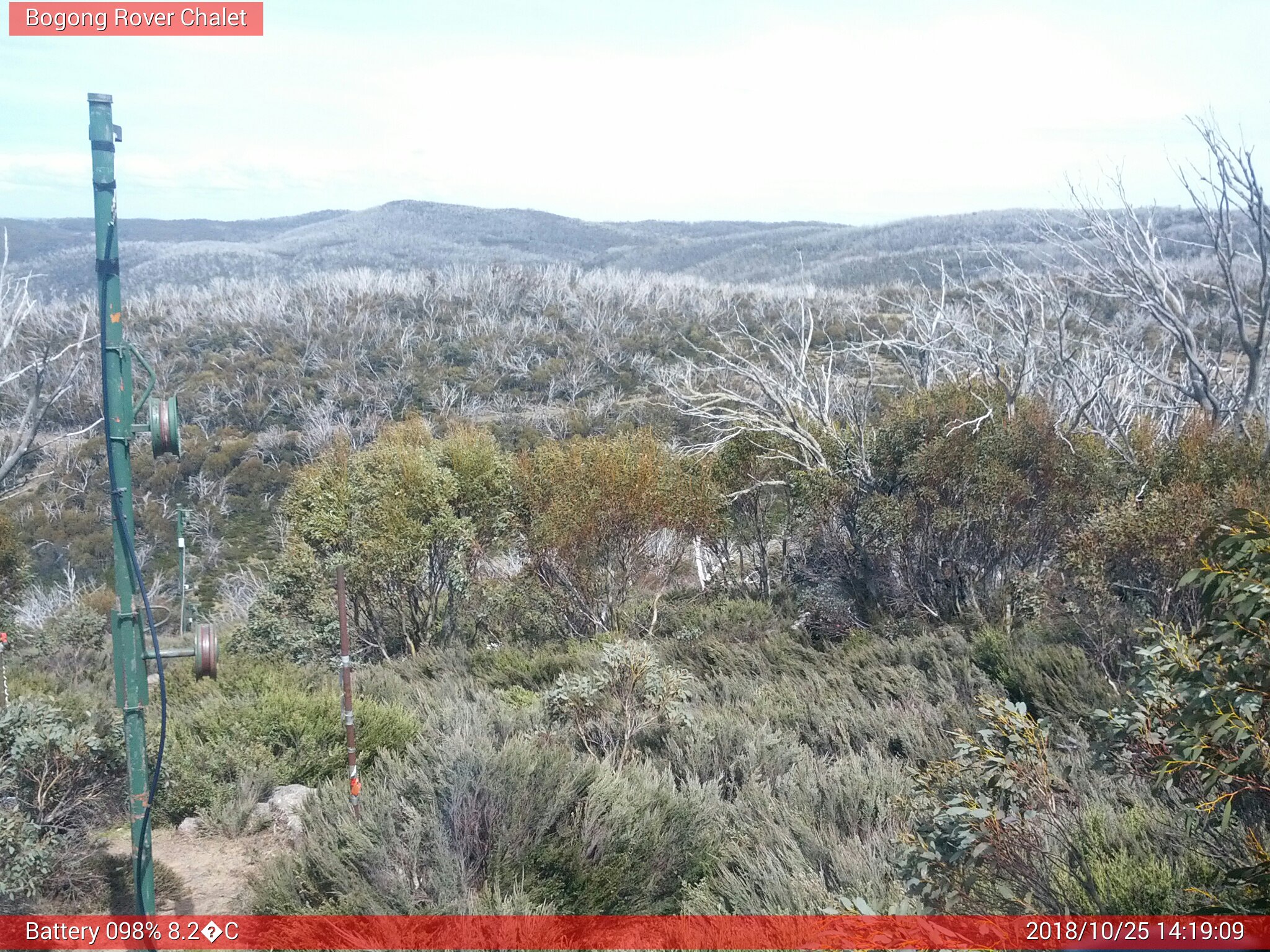 Bogong Web Cam 2:19pm Thursday 25th of October 2018