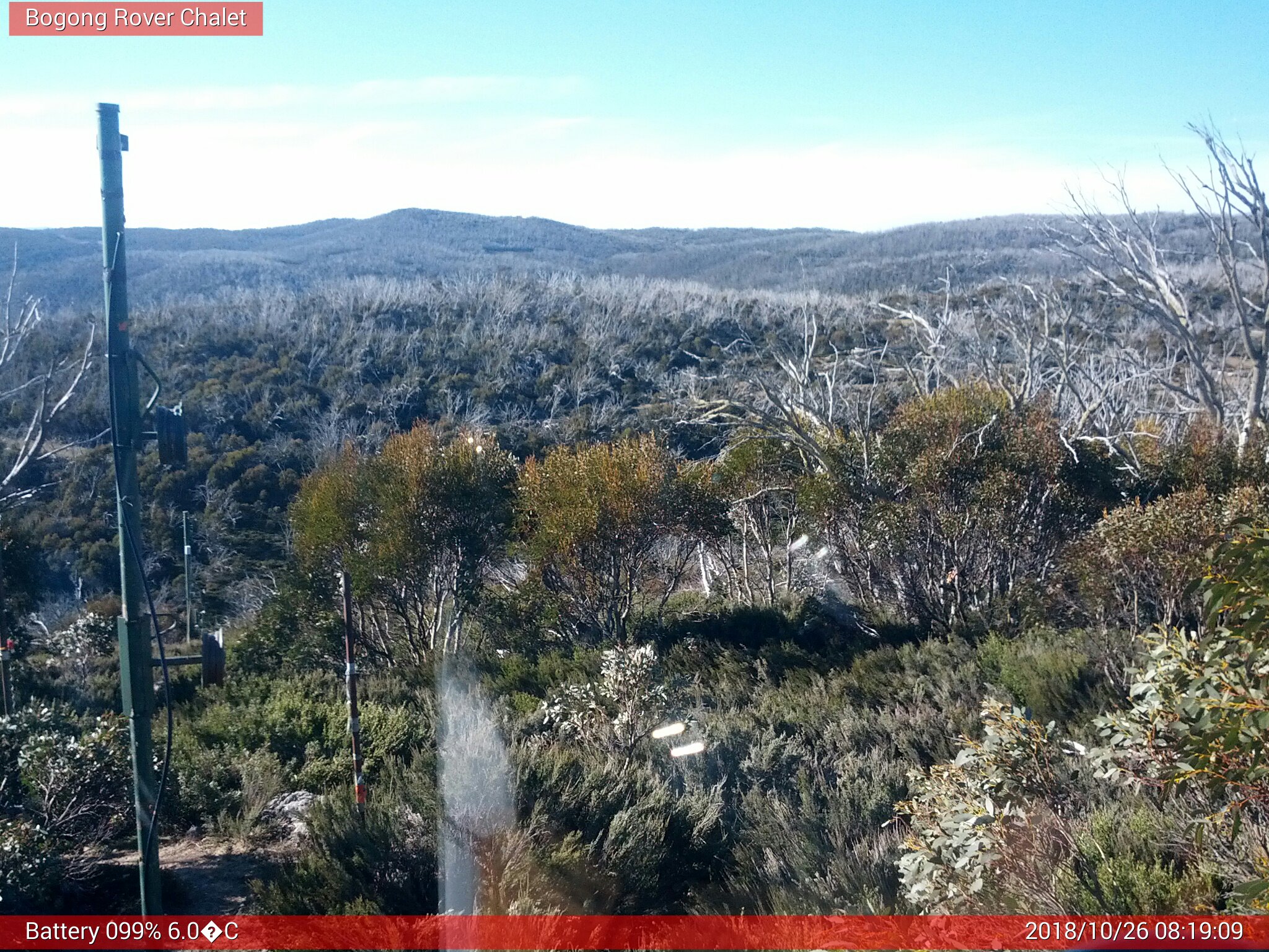 Bogong Web Cam 8:19am Friday 26th of October 2018