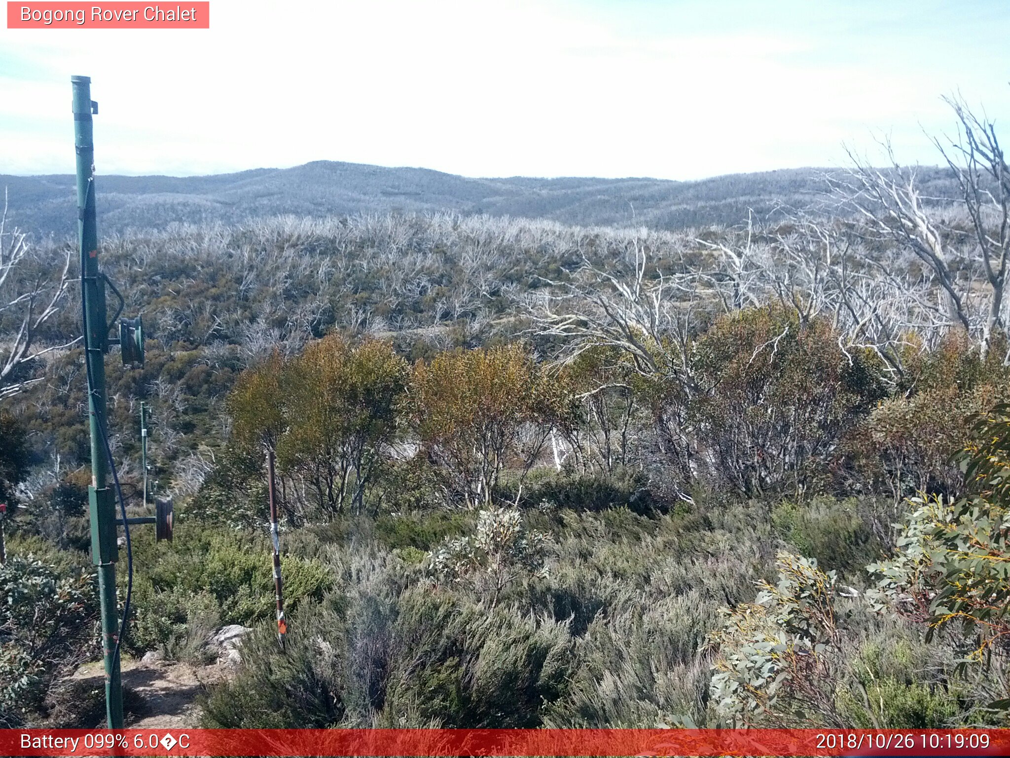 Bogong Web Cam 10:19am Friday 26th of October 2018