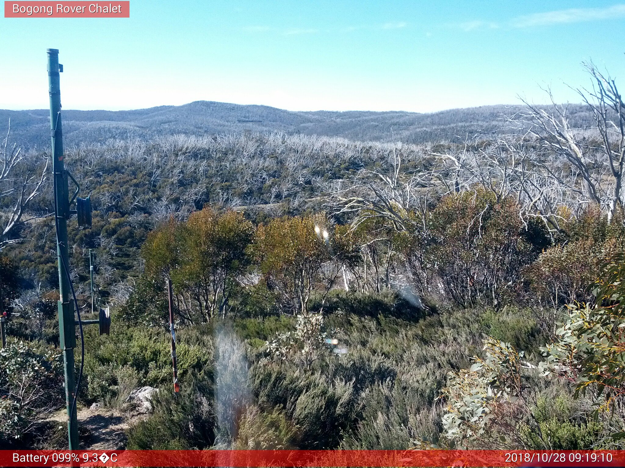 Bogong Web Cam 9:19am Sunday 28th of October 2018