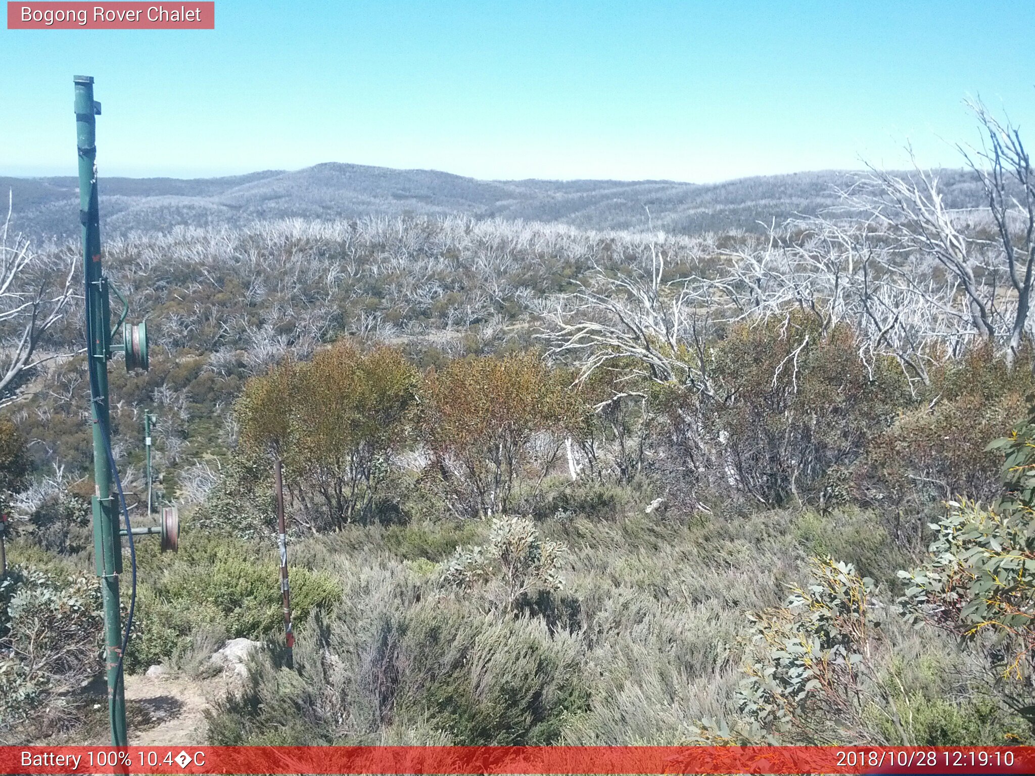 Bogong Web Cam 12:19pm Sunday 28th of October 2018