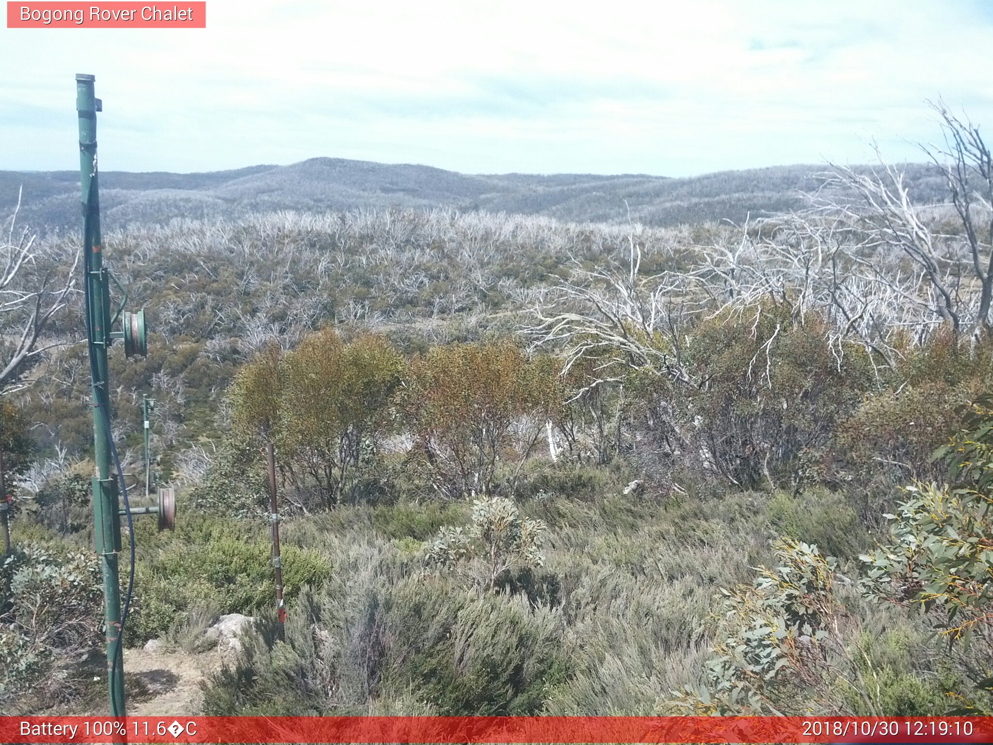 Bogong Web Cam 12:19pm Tuesday 30th of October 2018