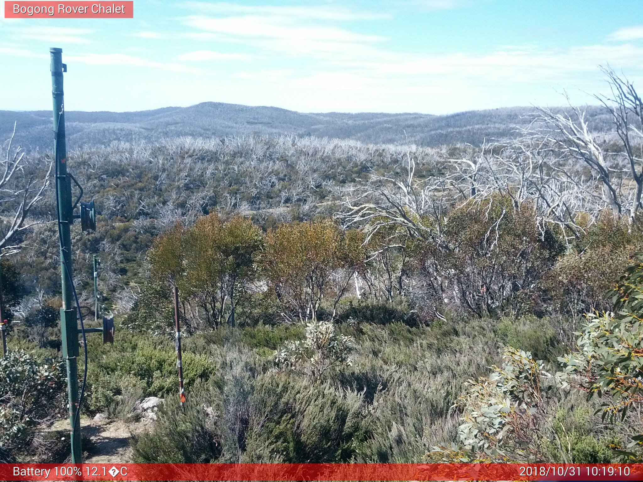 Bogong Web Cam 10:19am Wednesday 31st of October 2018