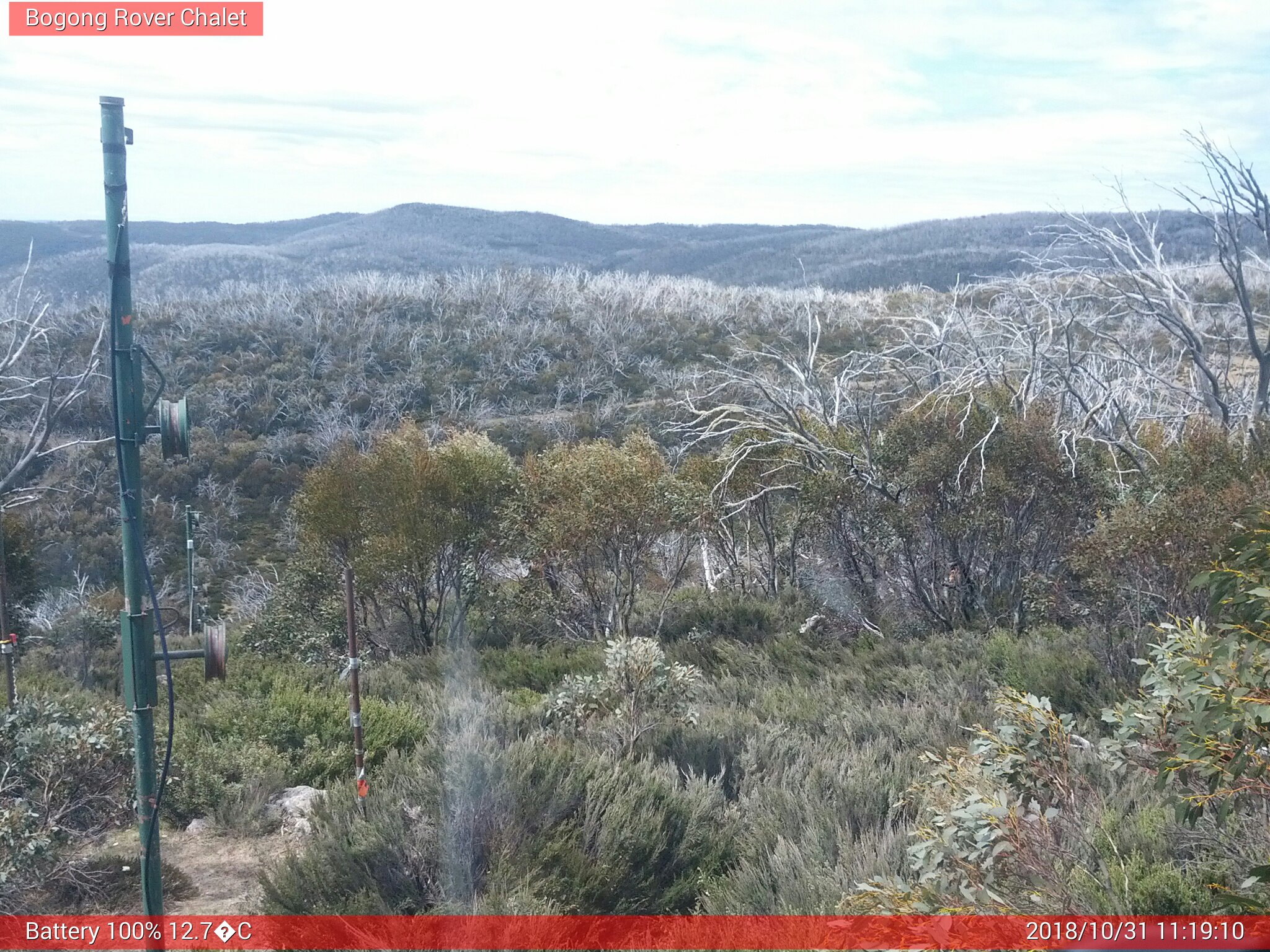 Bogong Web Cam 11:19am Wednesday 31st of October 2018