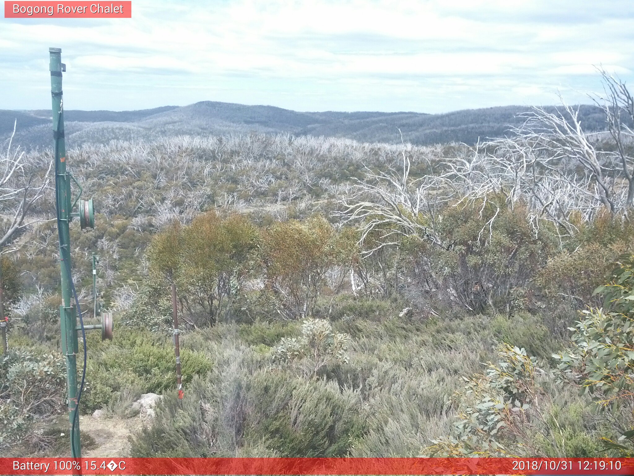 Bogong Web Cam 12:19pm Wednesday 31st of October 2018