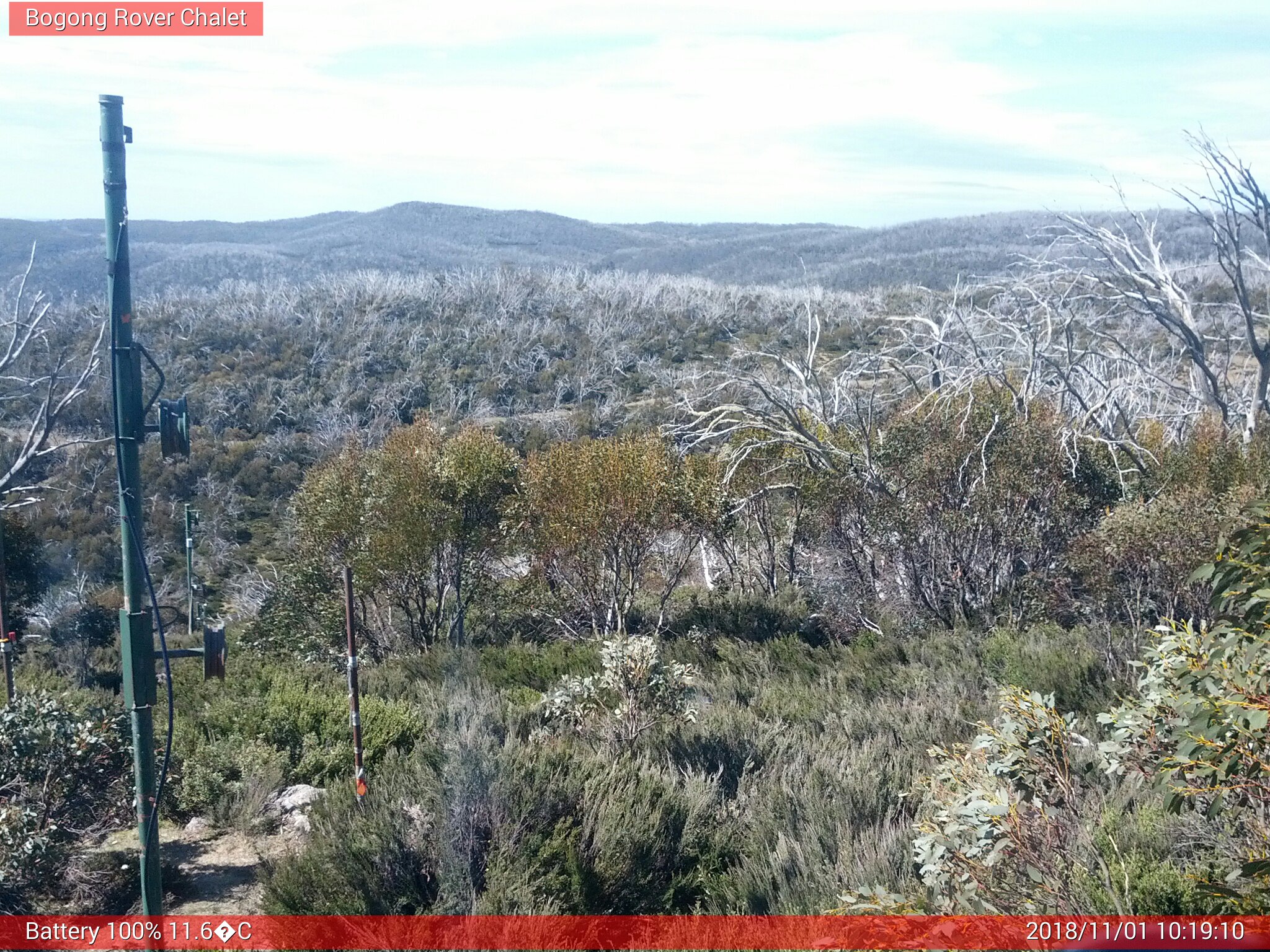 Bogong Web Cam 10:19am Thursday 1st of November 2018