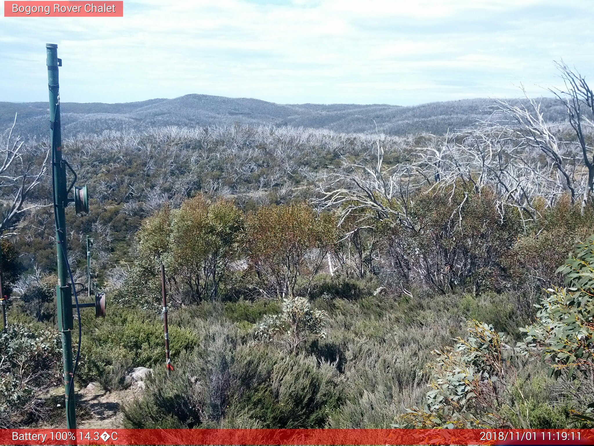 Bogong Web Cam 11:19am Thursday 1st of November 2018