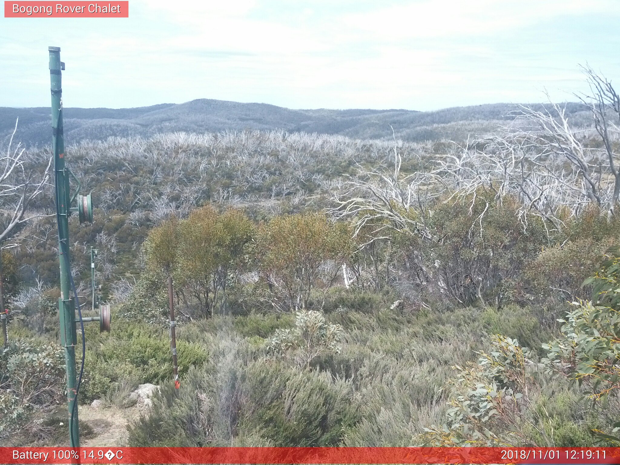 Bogong Web Cam 12:19pm Thursday 1st of November 2018