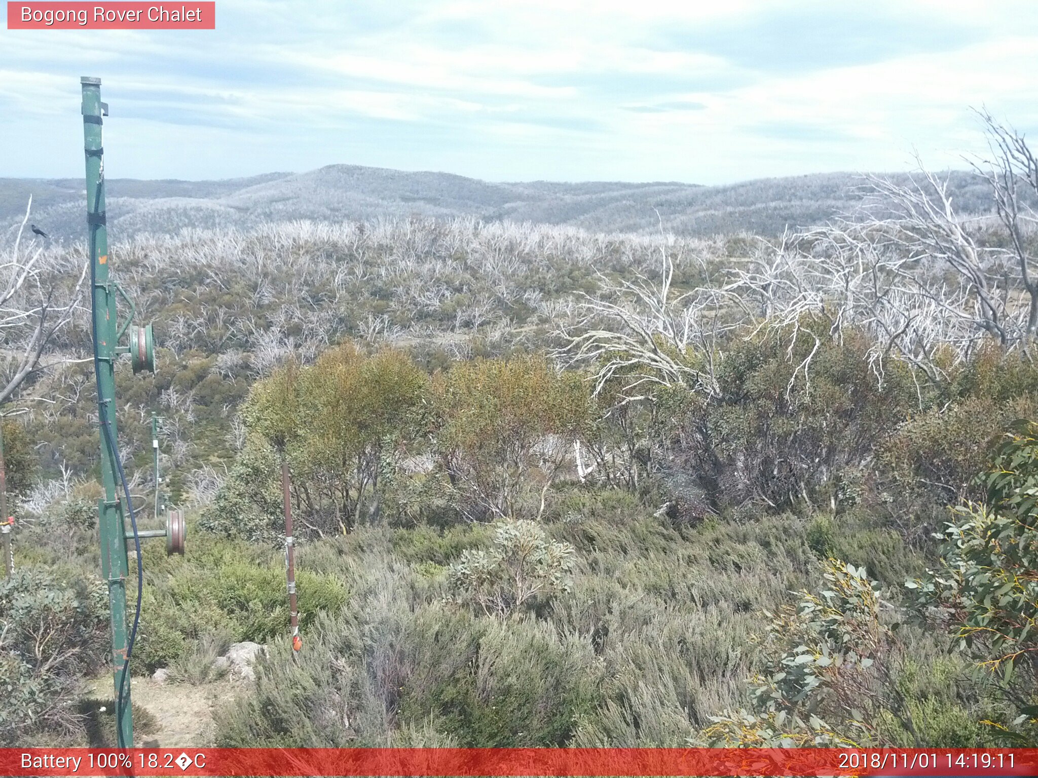 Bogong Web Cam 2:19pm Thursday 1st of November 2018