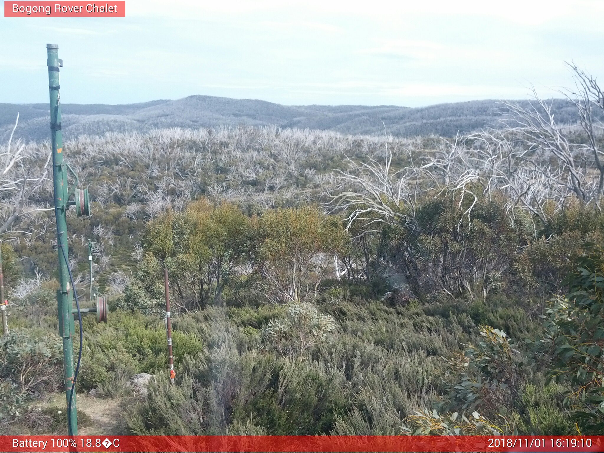 Bogong Web Cam 4:19pm Thursday 1st of November 2018